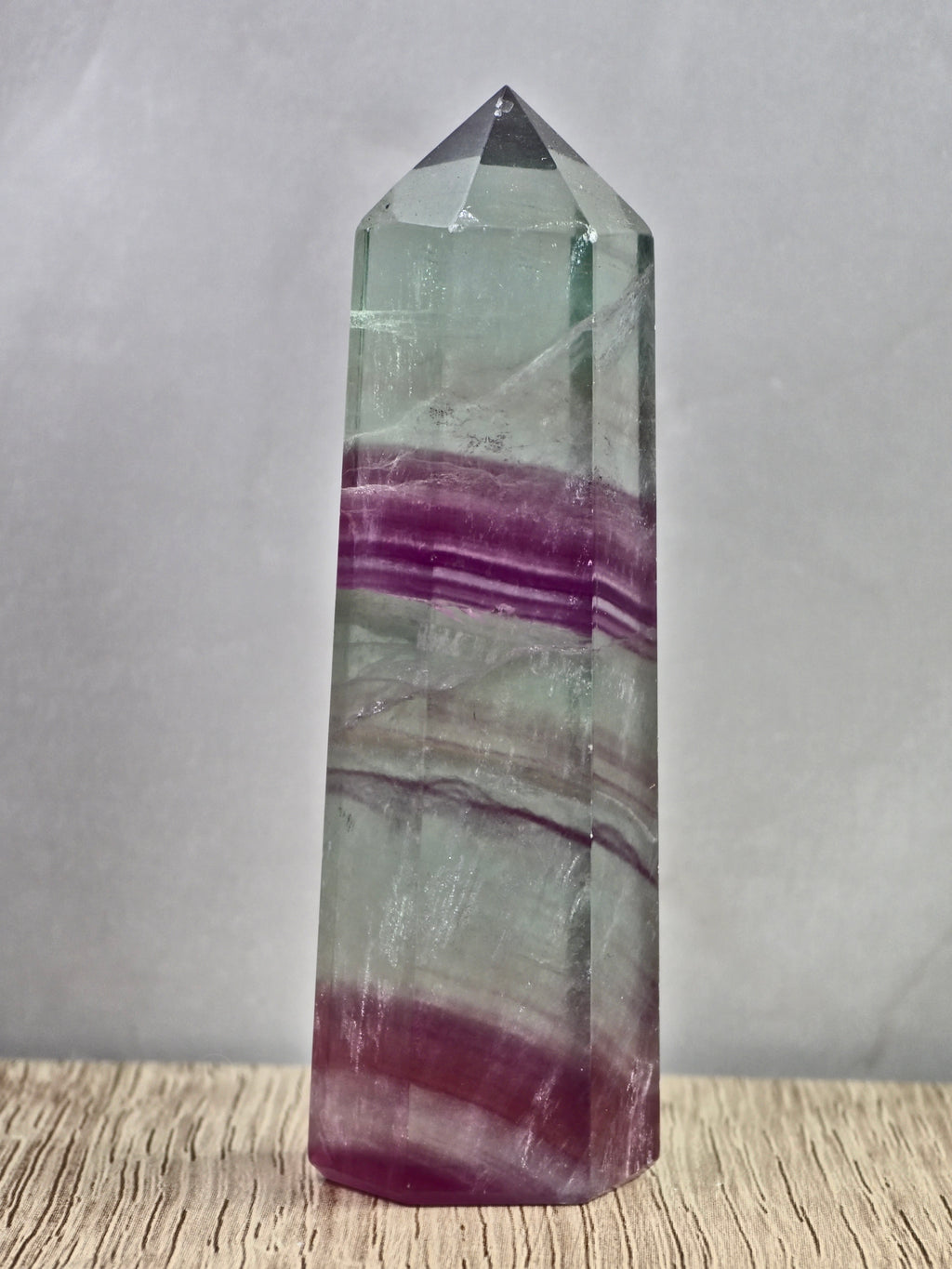 Banded Fluorite Tower – Green & Purple Growth Zoning