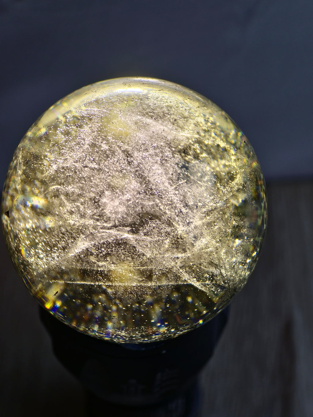 Smoky quartz sphere- d