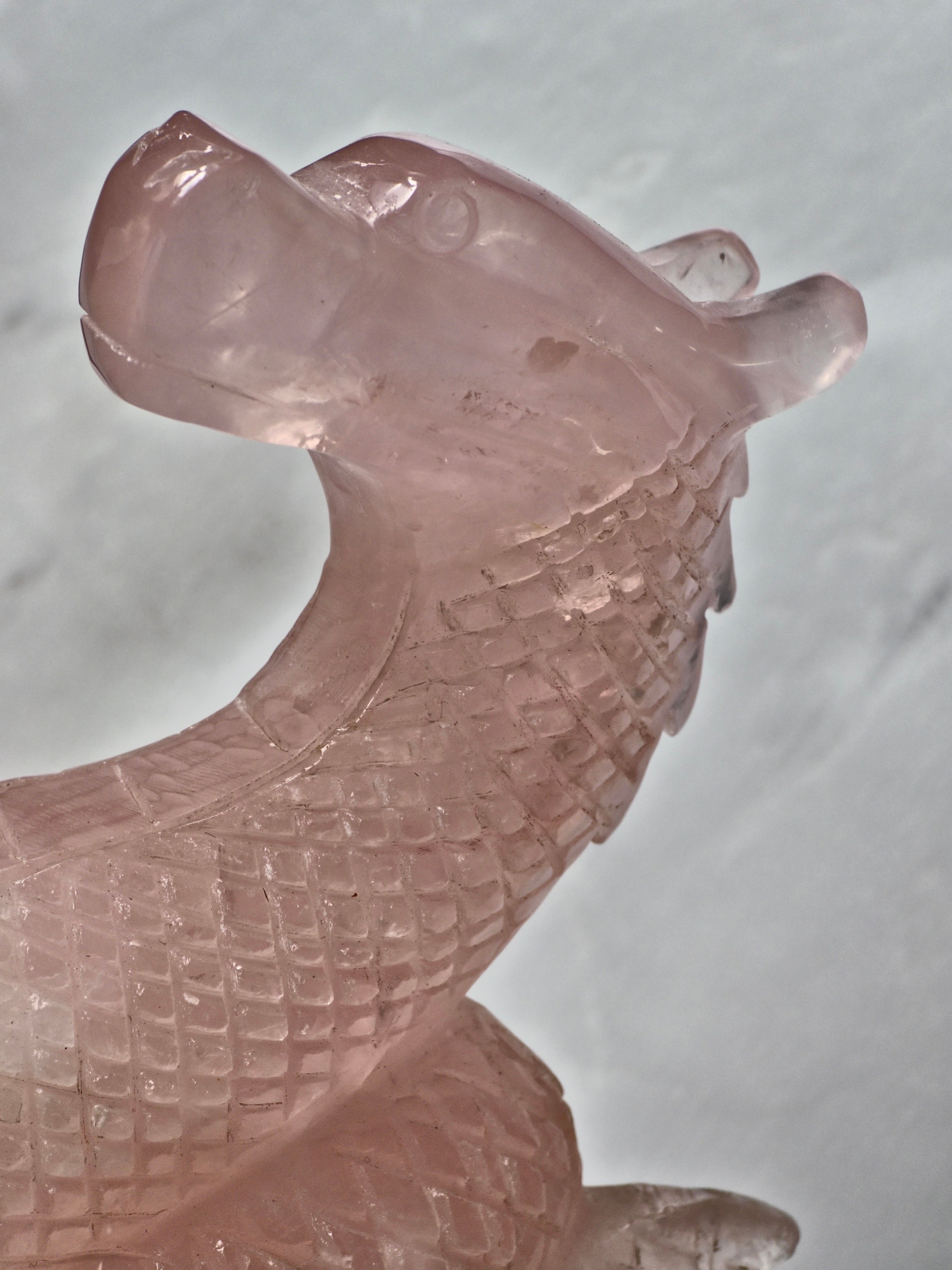 Rose quartz dragon