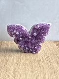 Amethyst Druzy Butterfly Carving