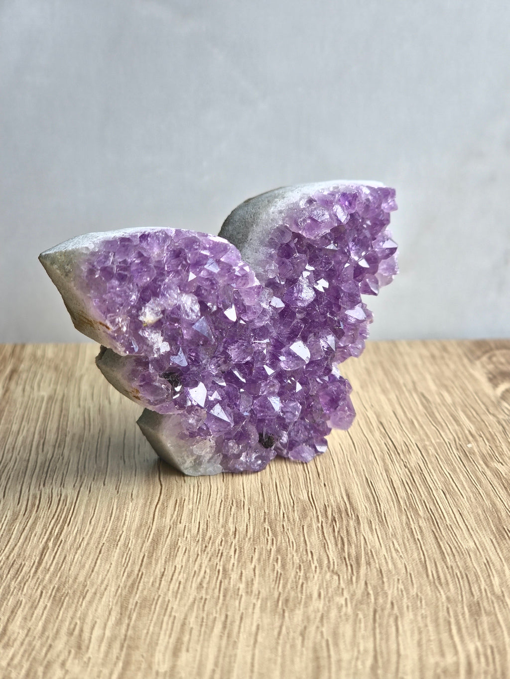 Amethyst Druzy Butterfly Carving