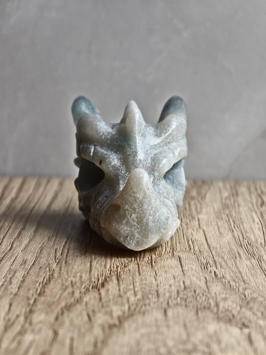 Blue Trolleite Dragon Carving