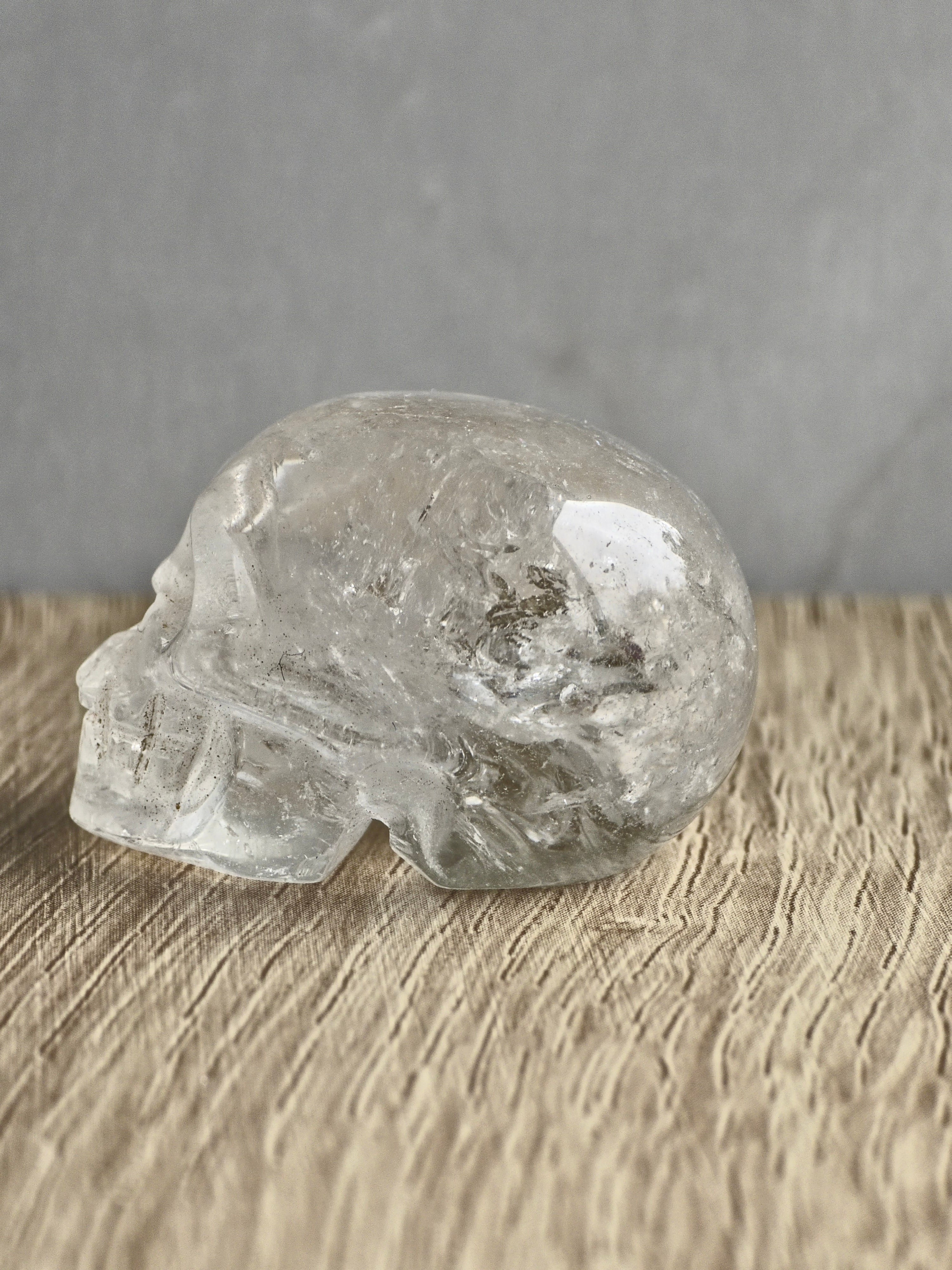 Clear quartz skull - a