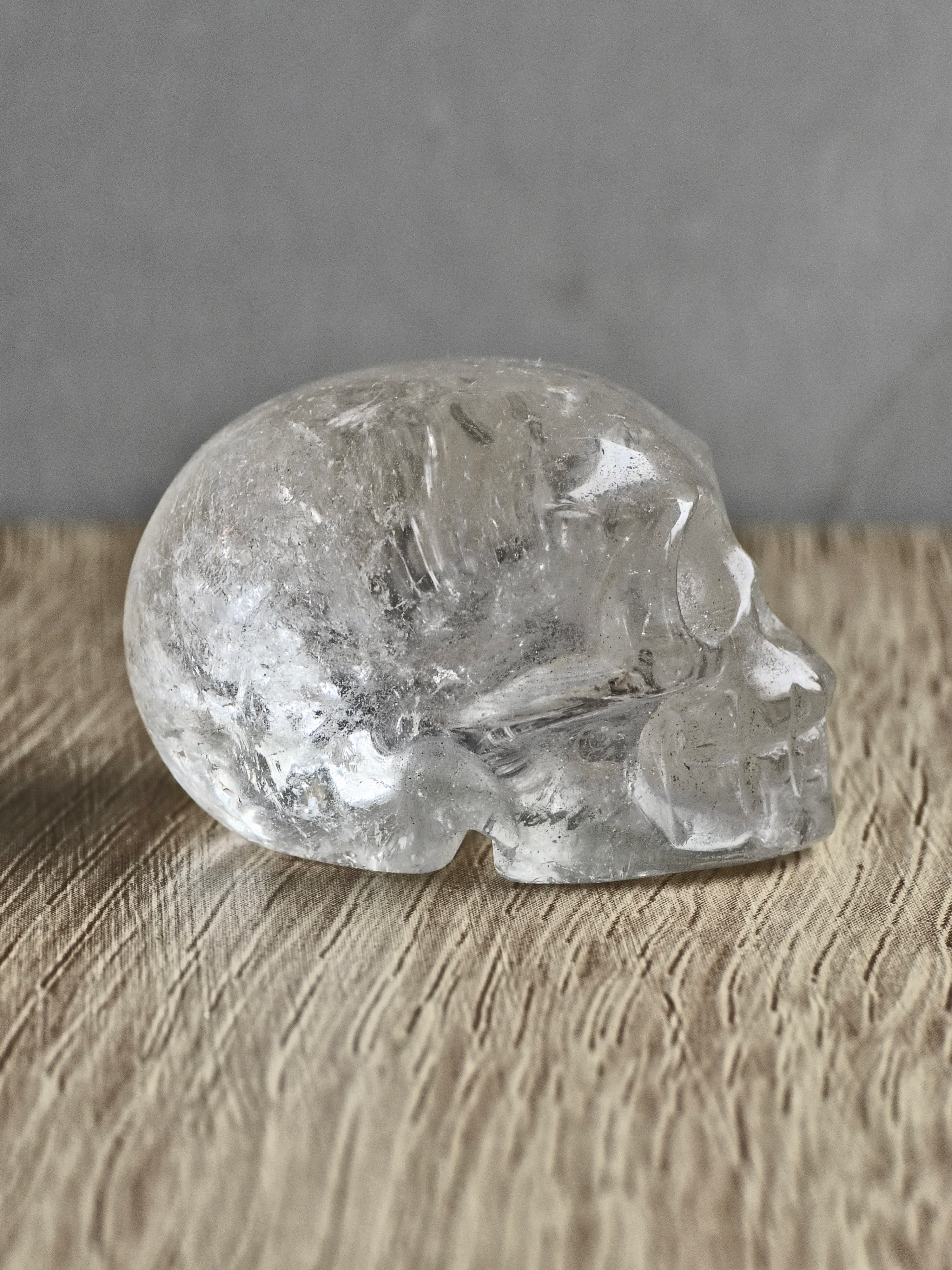 Clear quartz skull - a