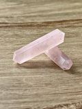 Rose quartz double-terminated point