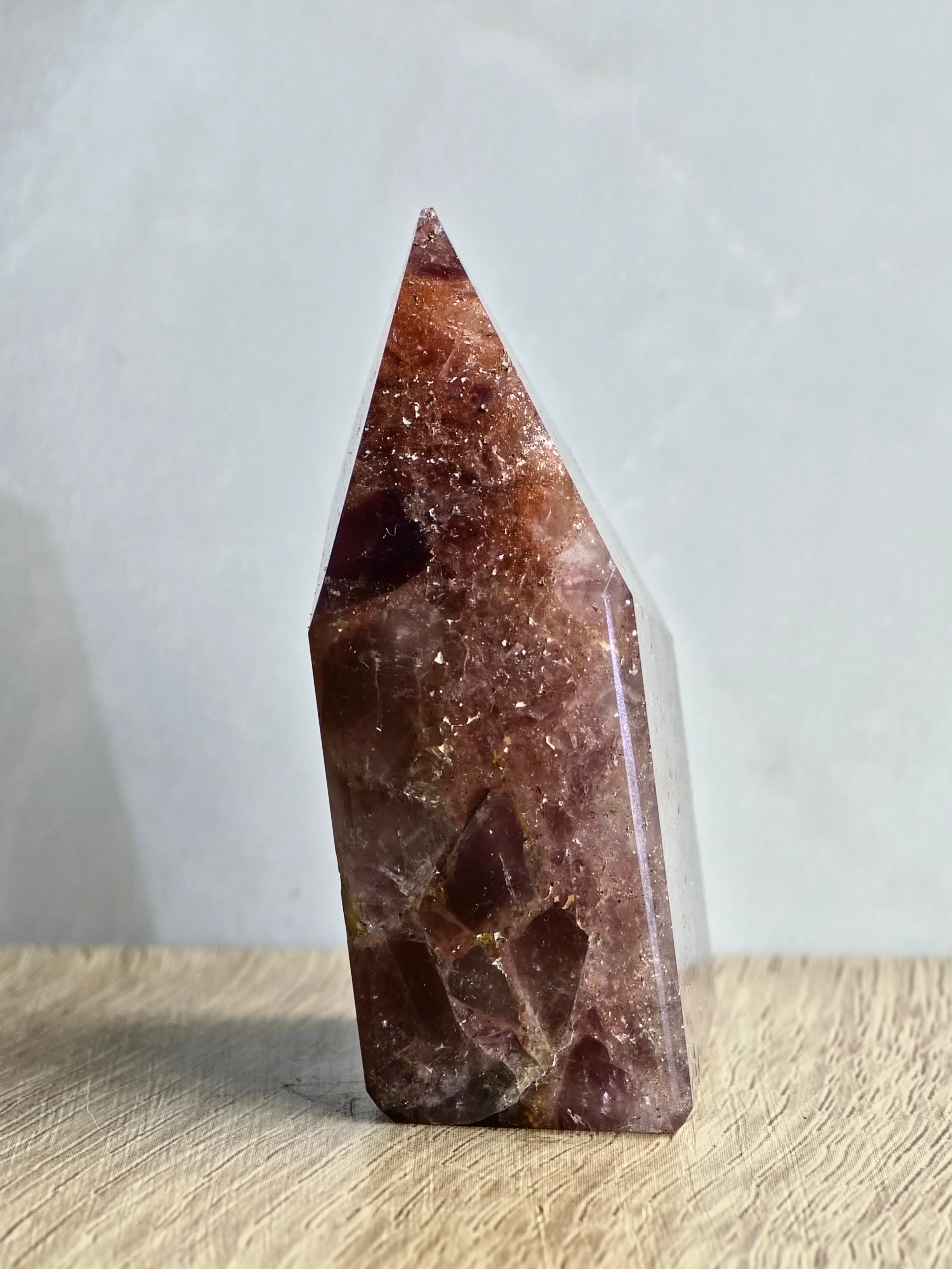 Brecciated Indian Amethyst Polished Tower