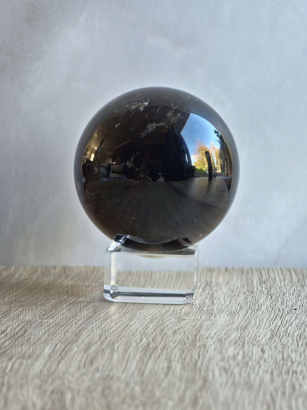 Smoky quartz sphere - b