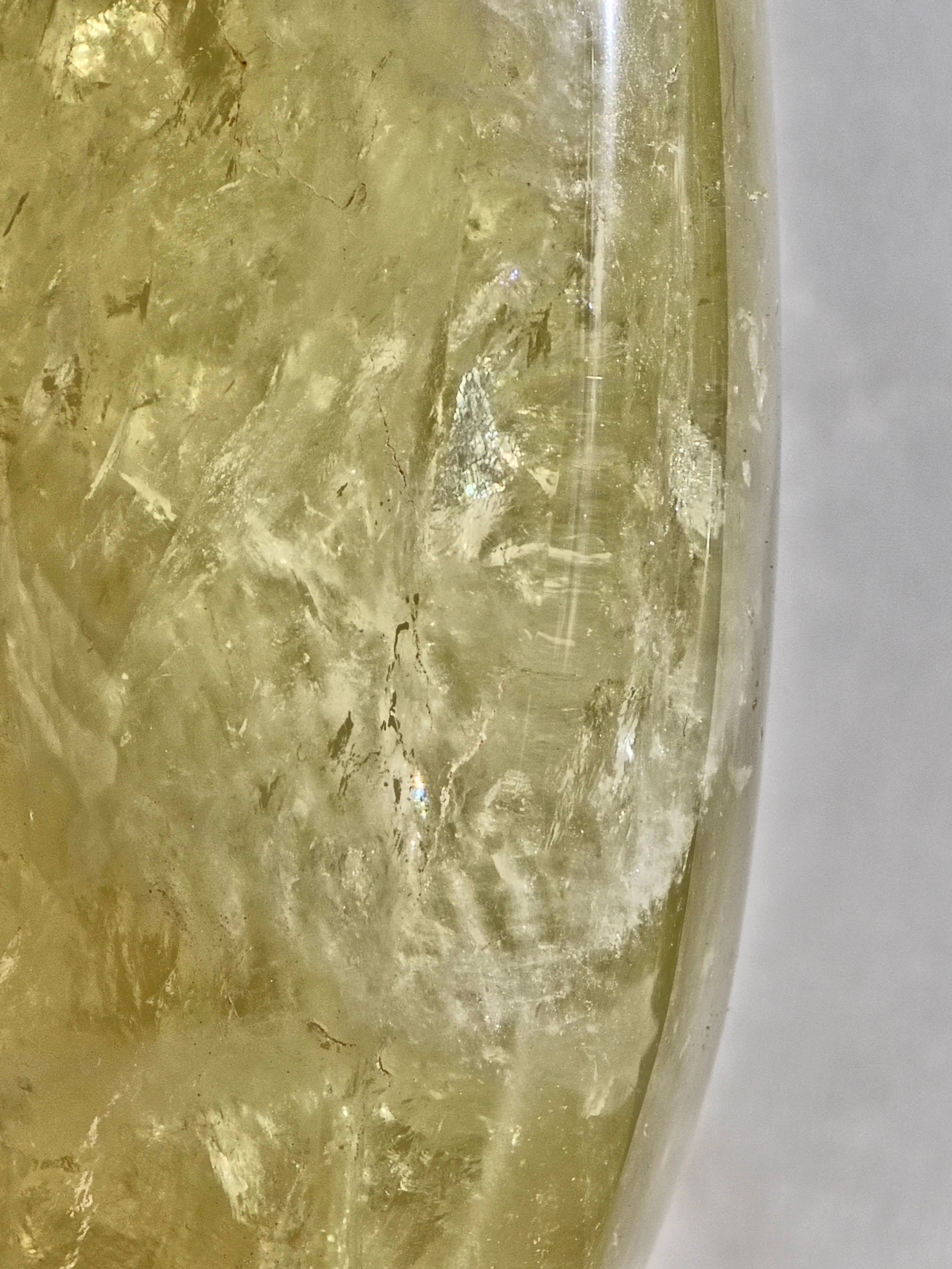 Heat treated Citrine Polished Flame