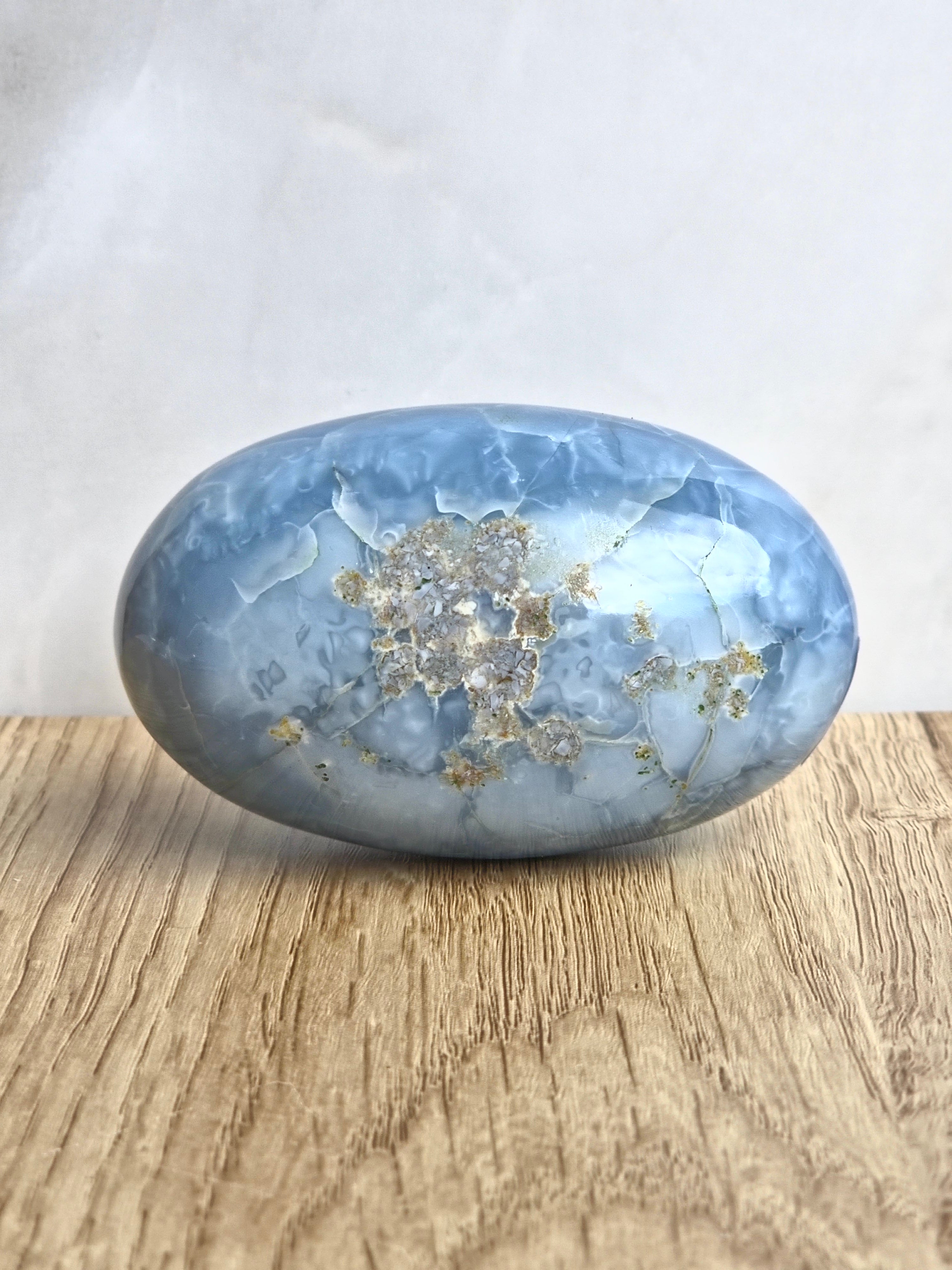 Blue Indian Opal with Moss Agate Inclusions