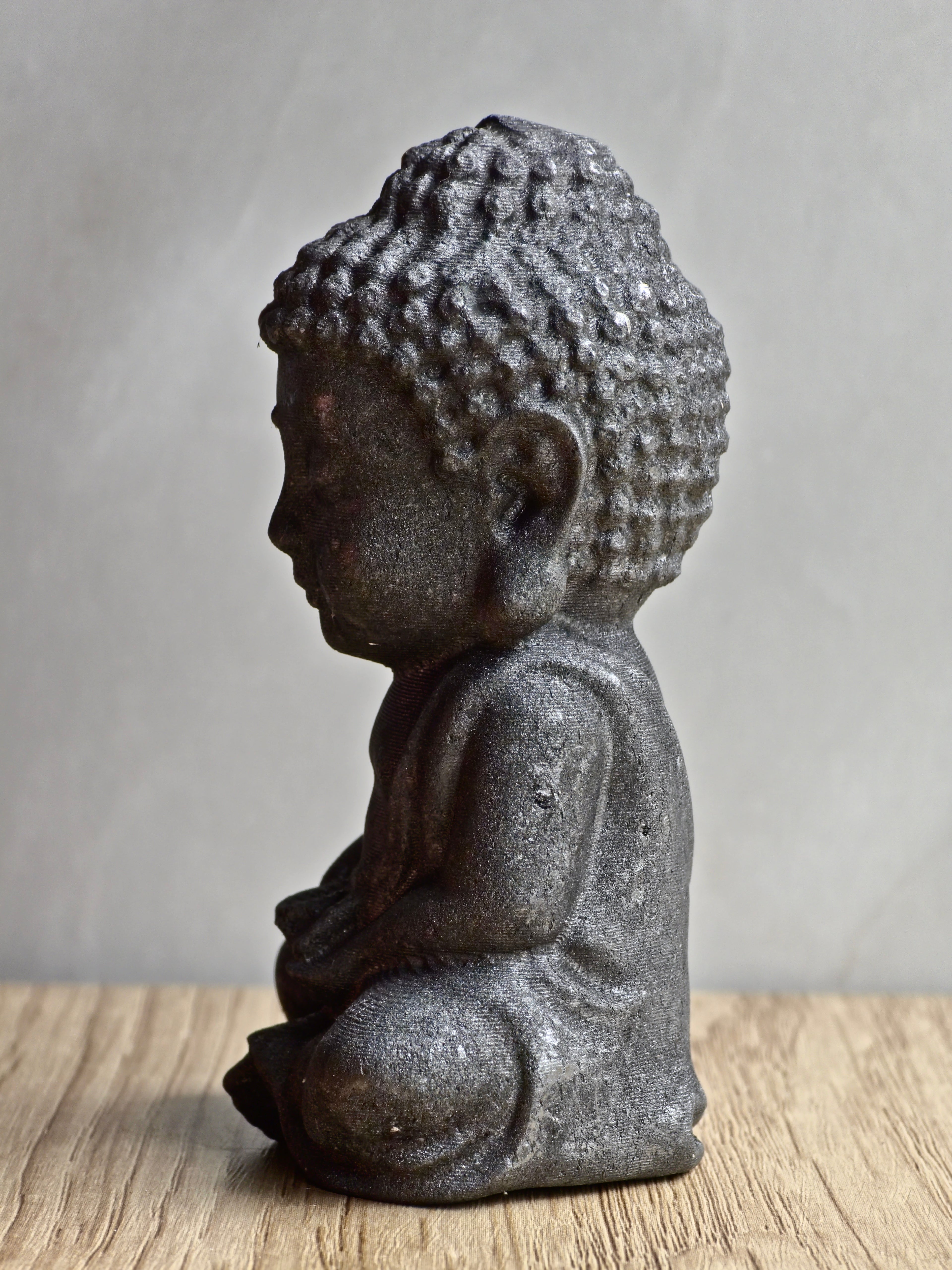 Shungite Buddha Carving