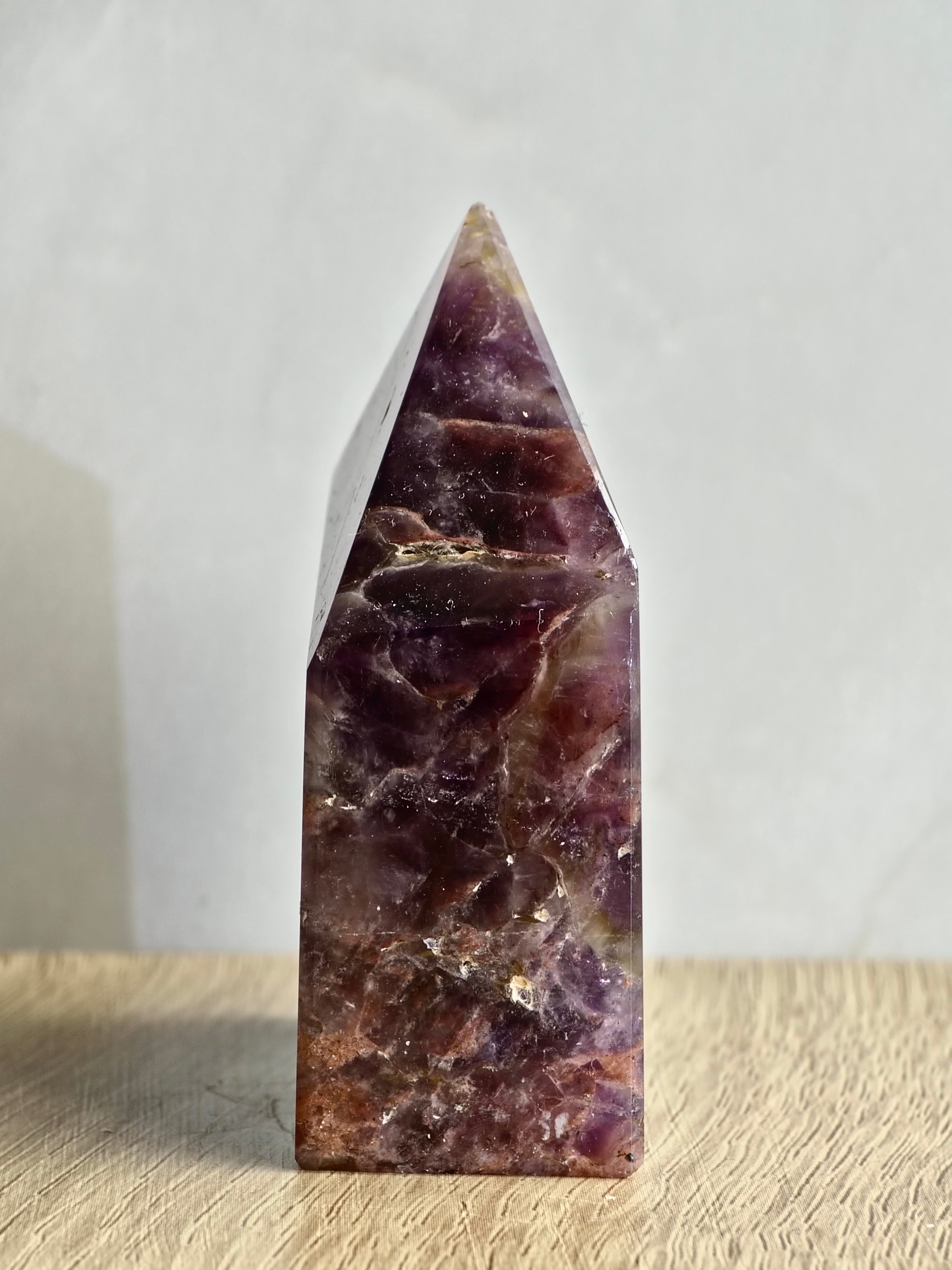 Brecciated Indian Amethyst Polished Tower