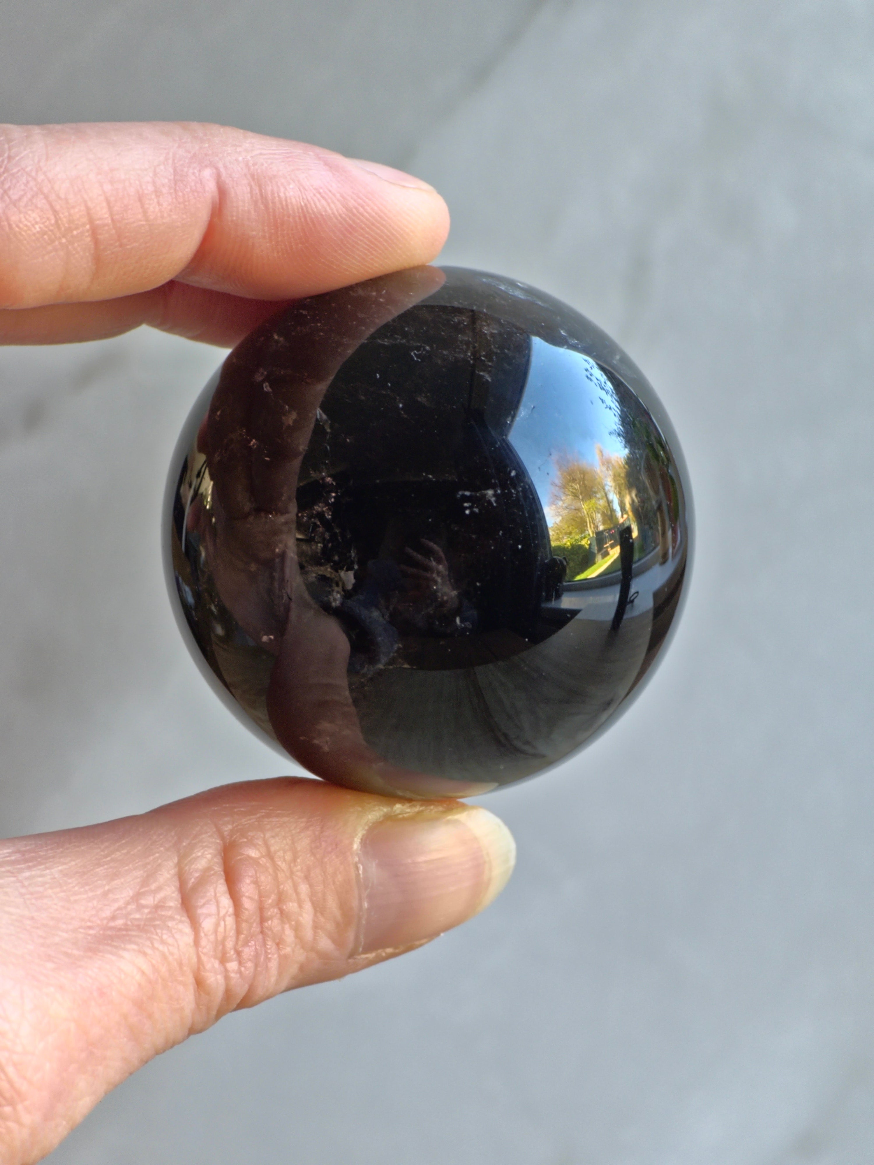 Smoky quartz sphere - b
