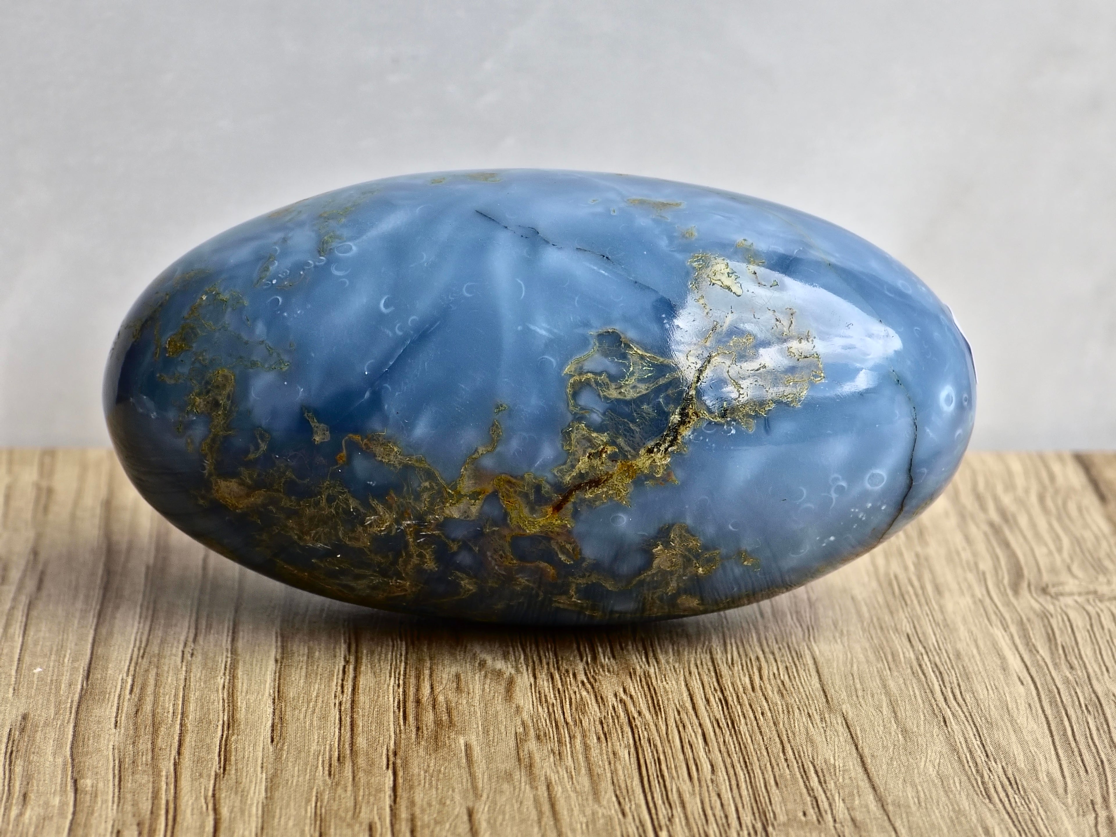 Blue Indian Opal with Moss Agate Inclusions