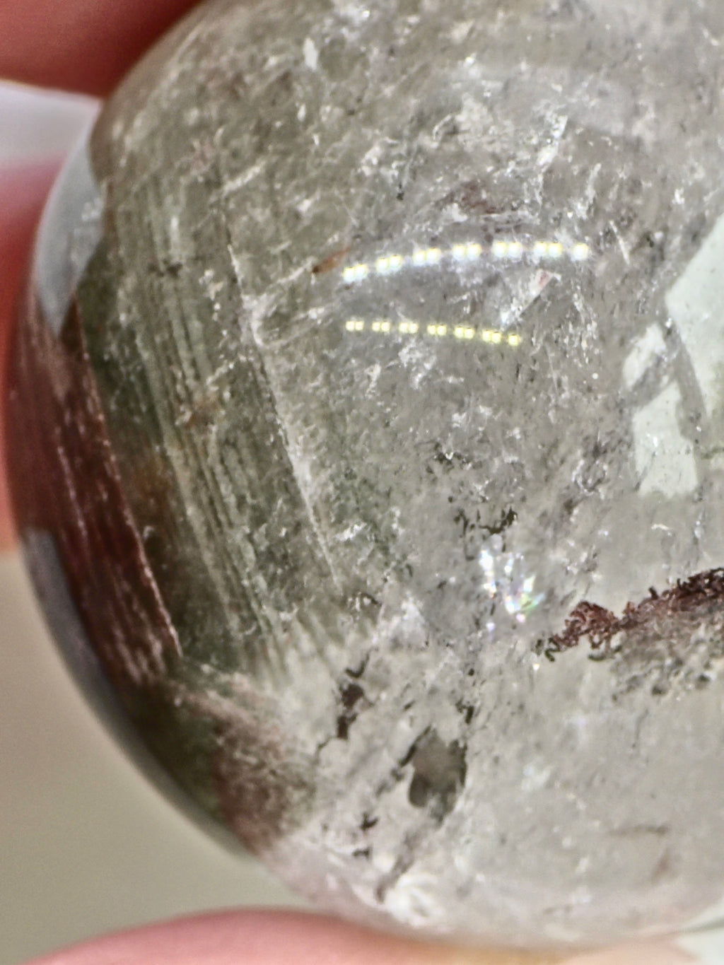 Garden quartz sphere