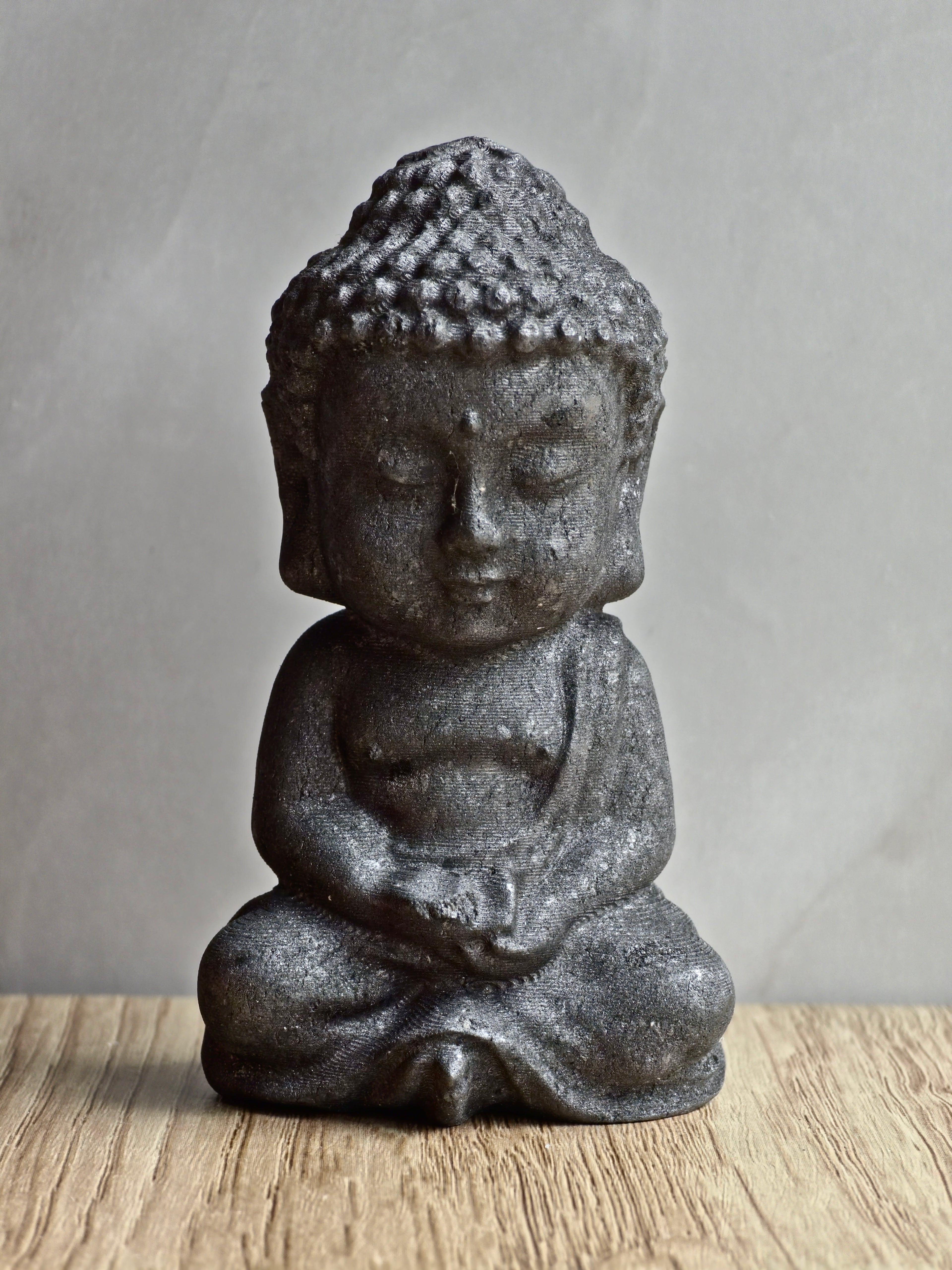 Shungite Buddha Carving