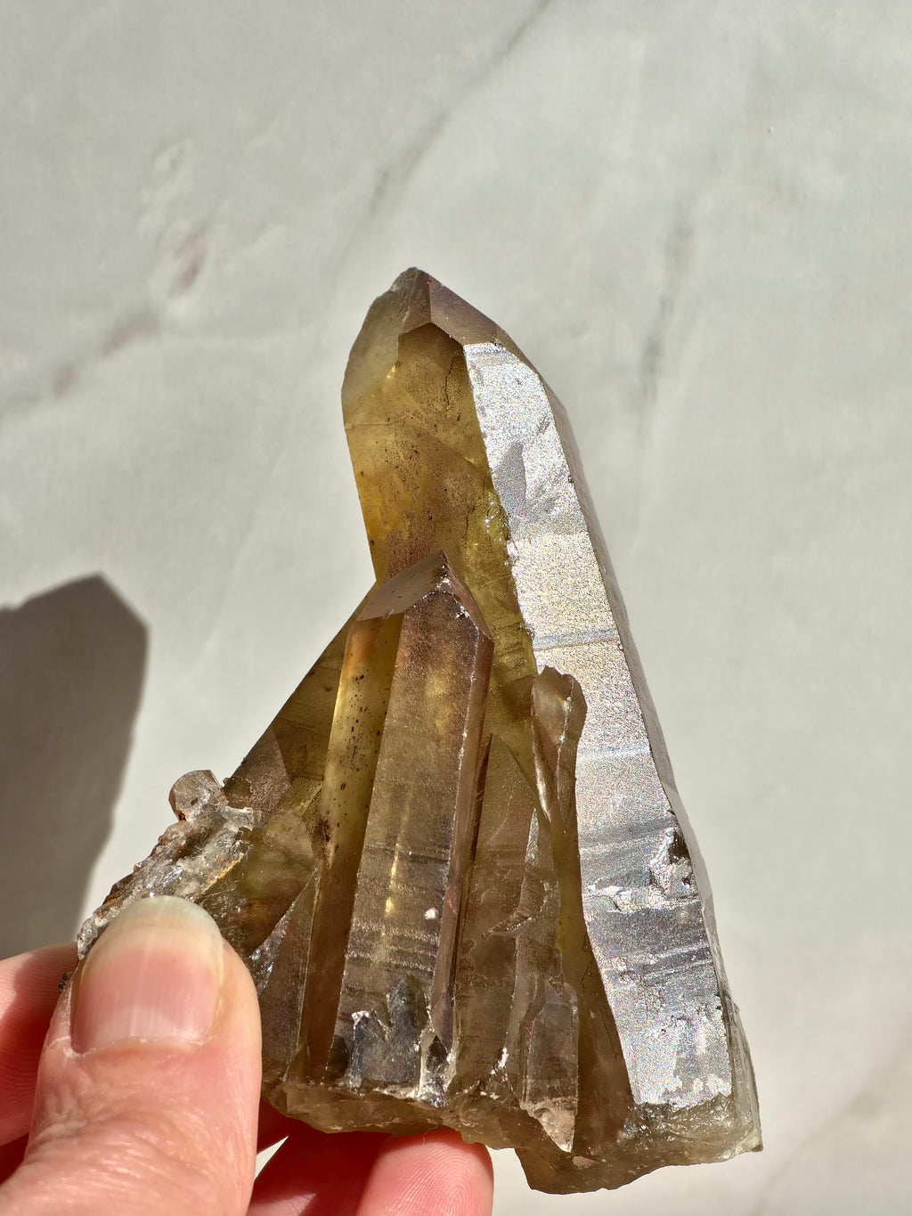 Natural Smoky Citrine Cluster