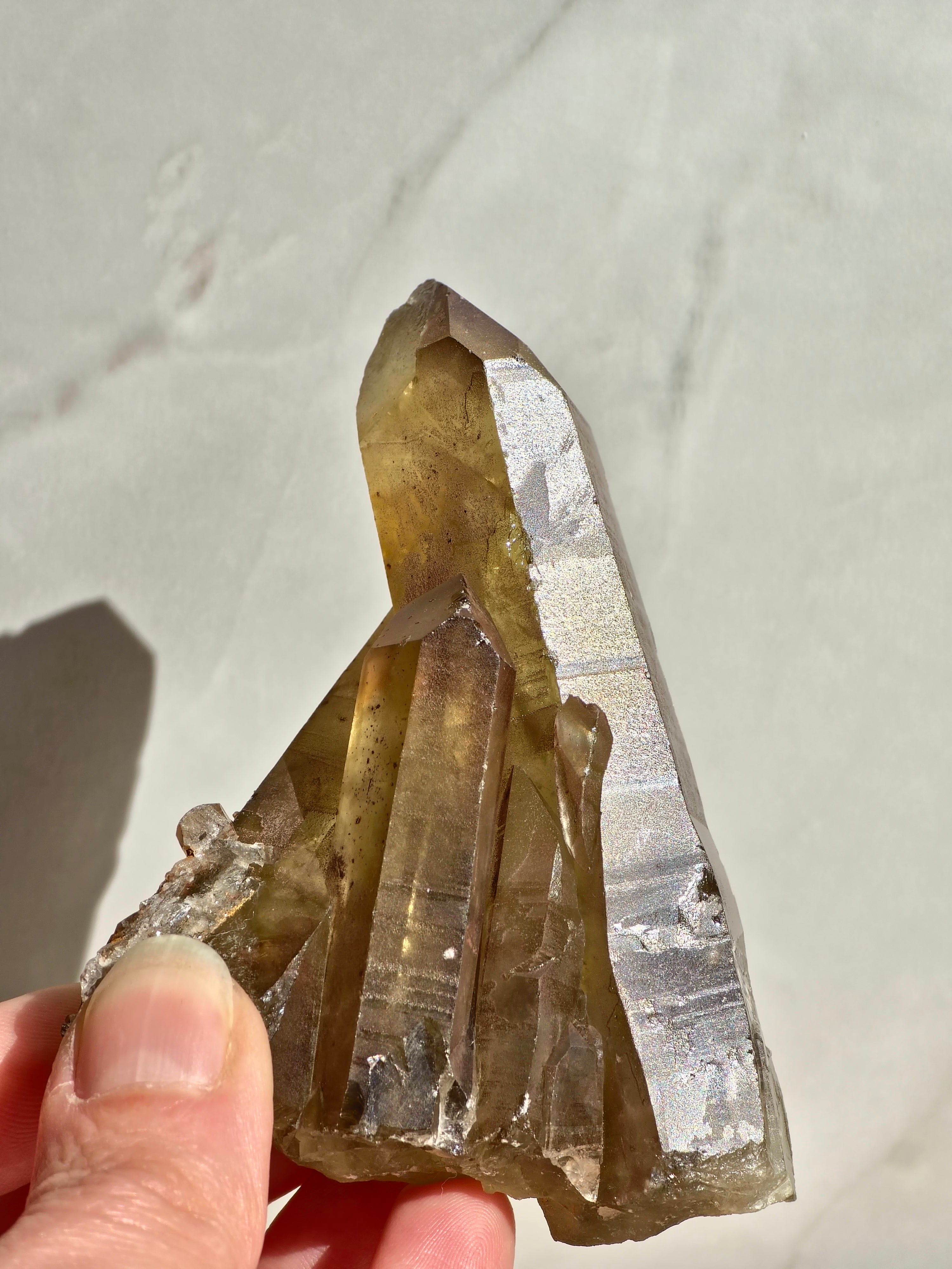 Natural Smoky Citrine Cluster