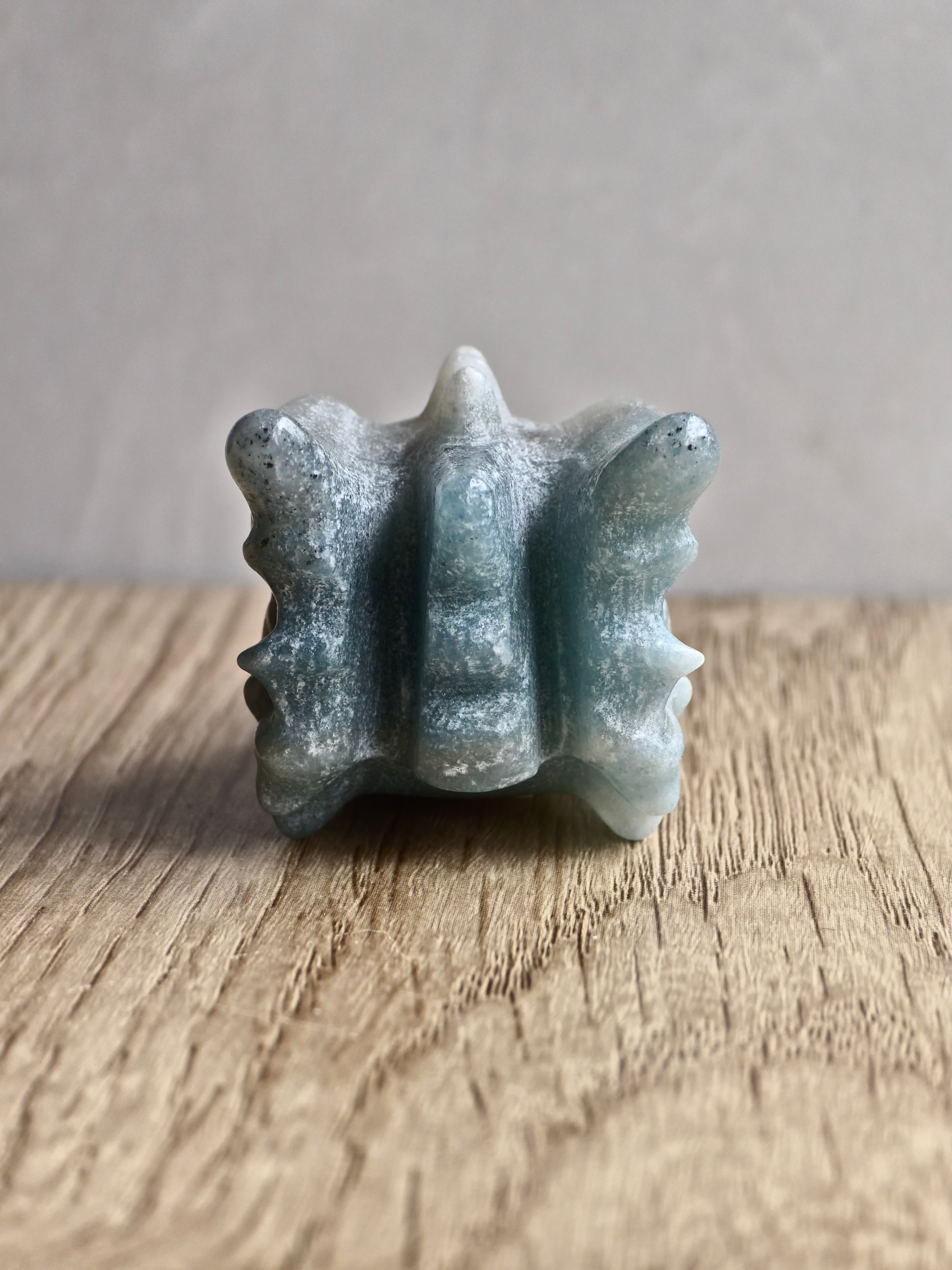 Blue Trolleite Dragon Carving
