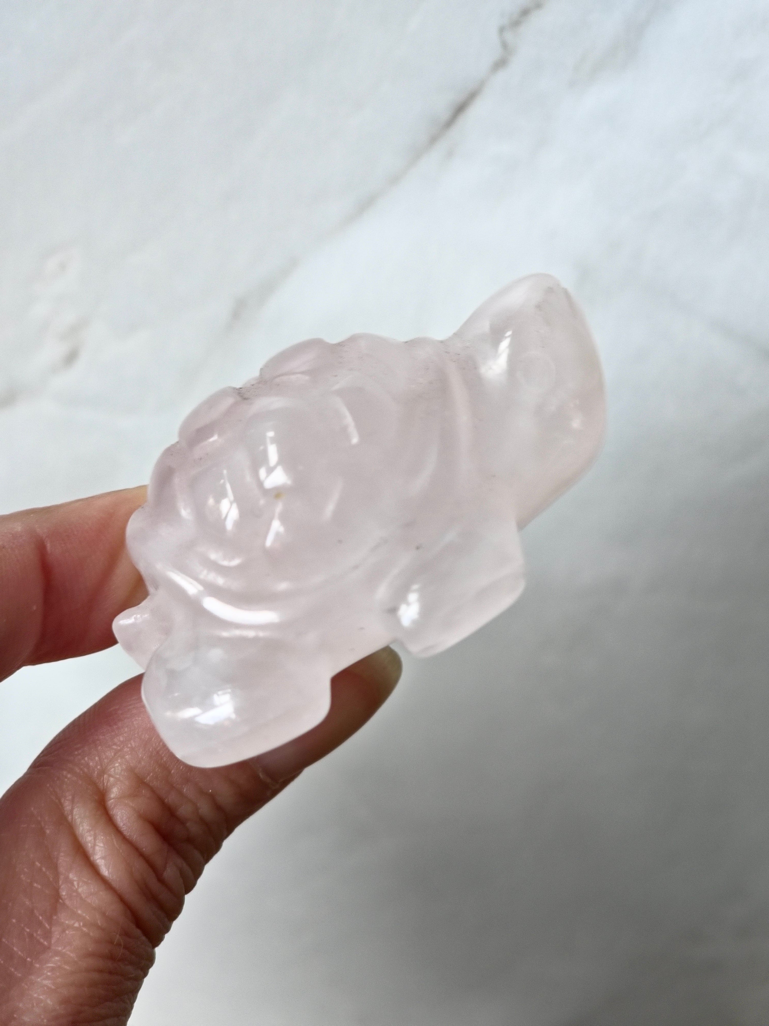 Rose quartz turtle