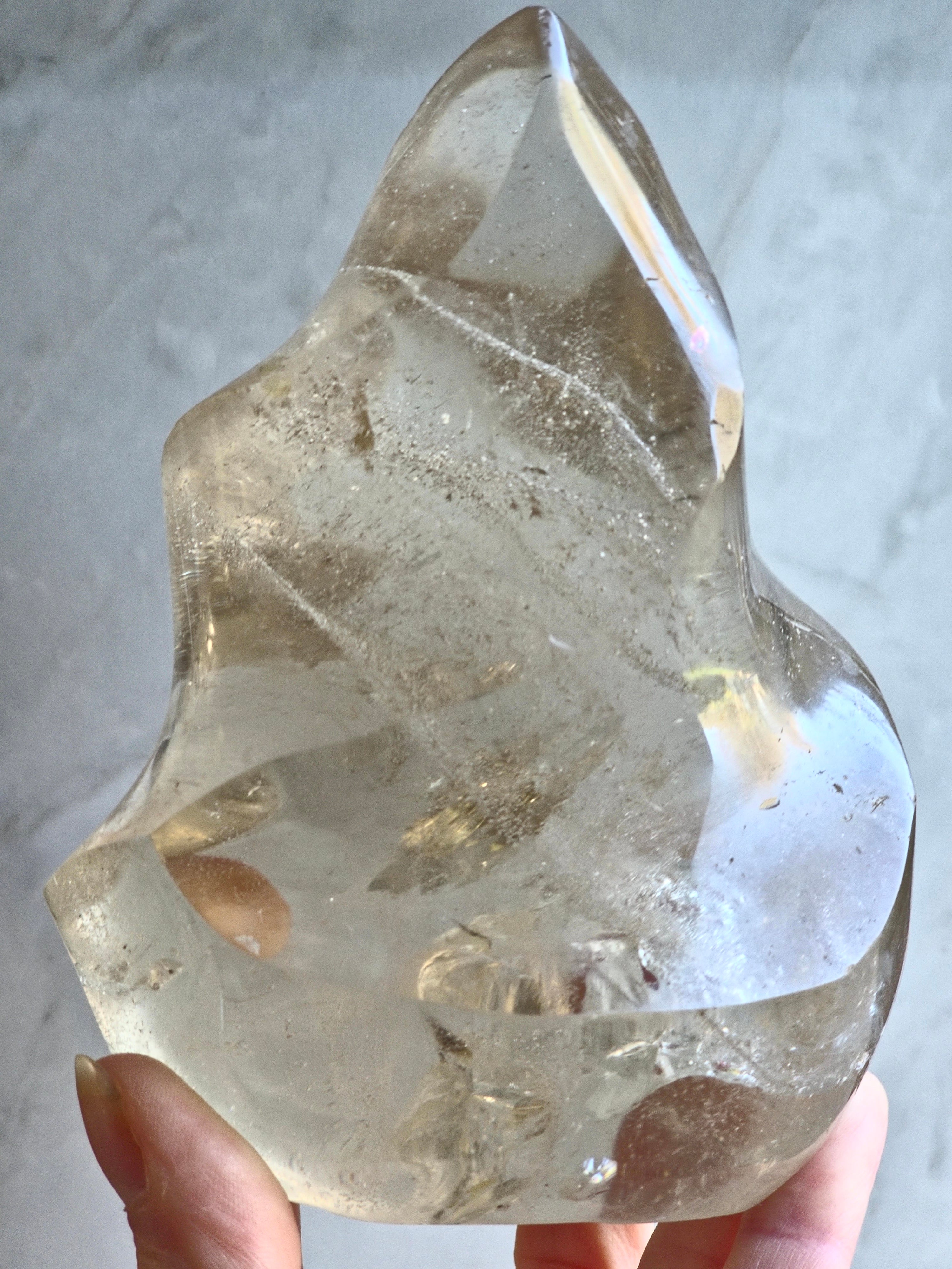 Smoky quartz flame