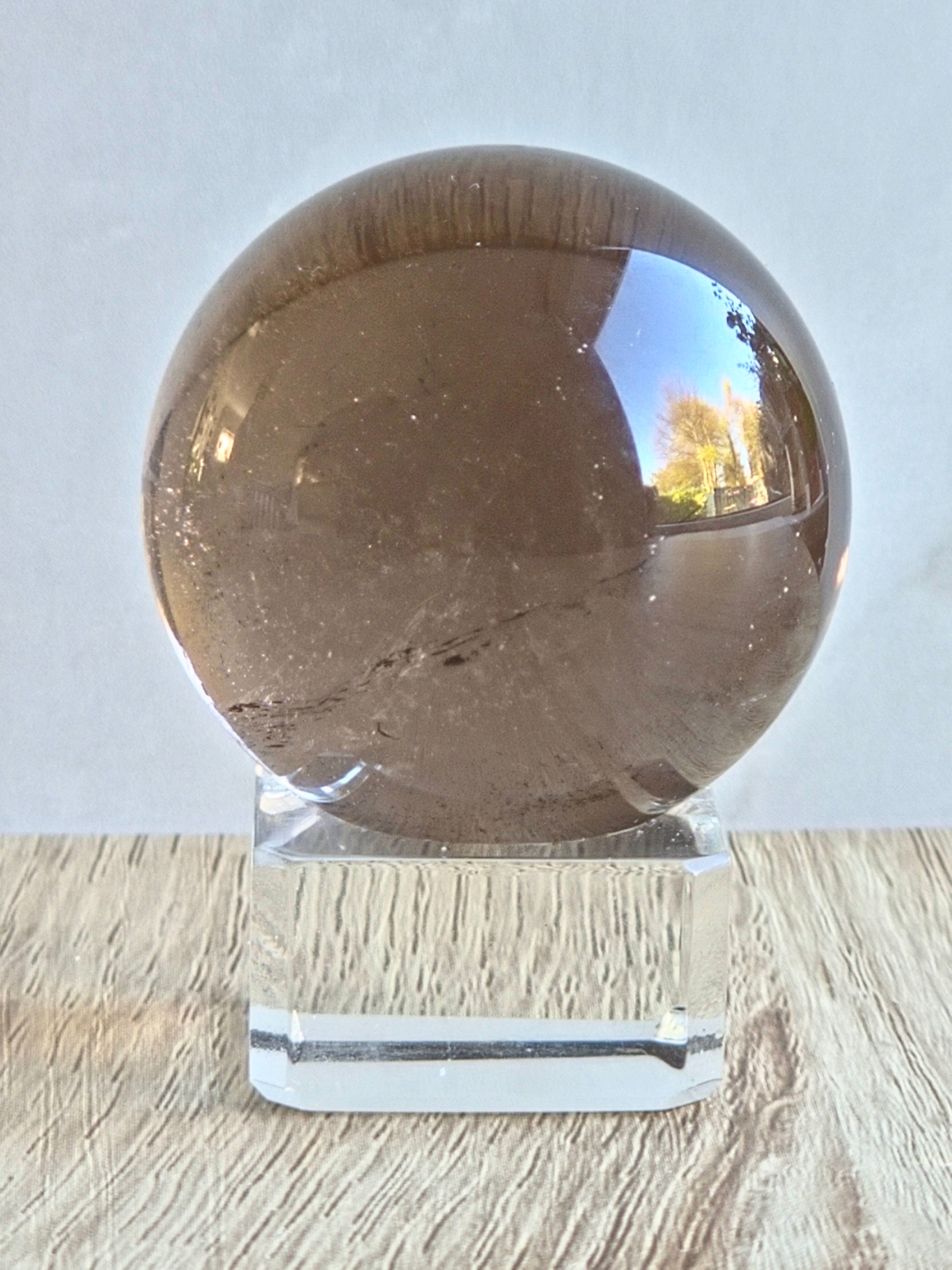 Smokey quartz sphere - g