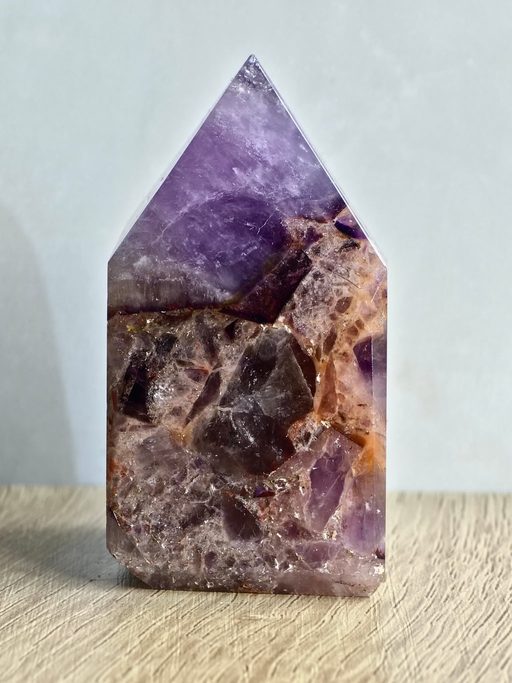 Brecciated Indian Amethyst Polished Tower