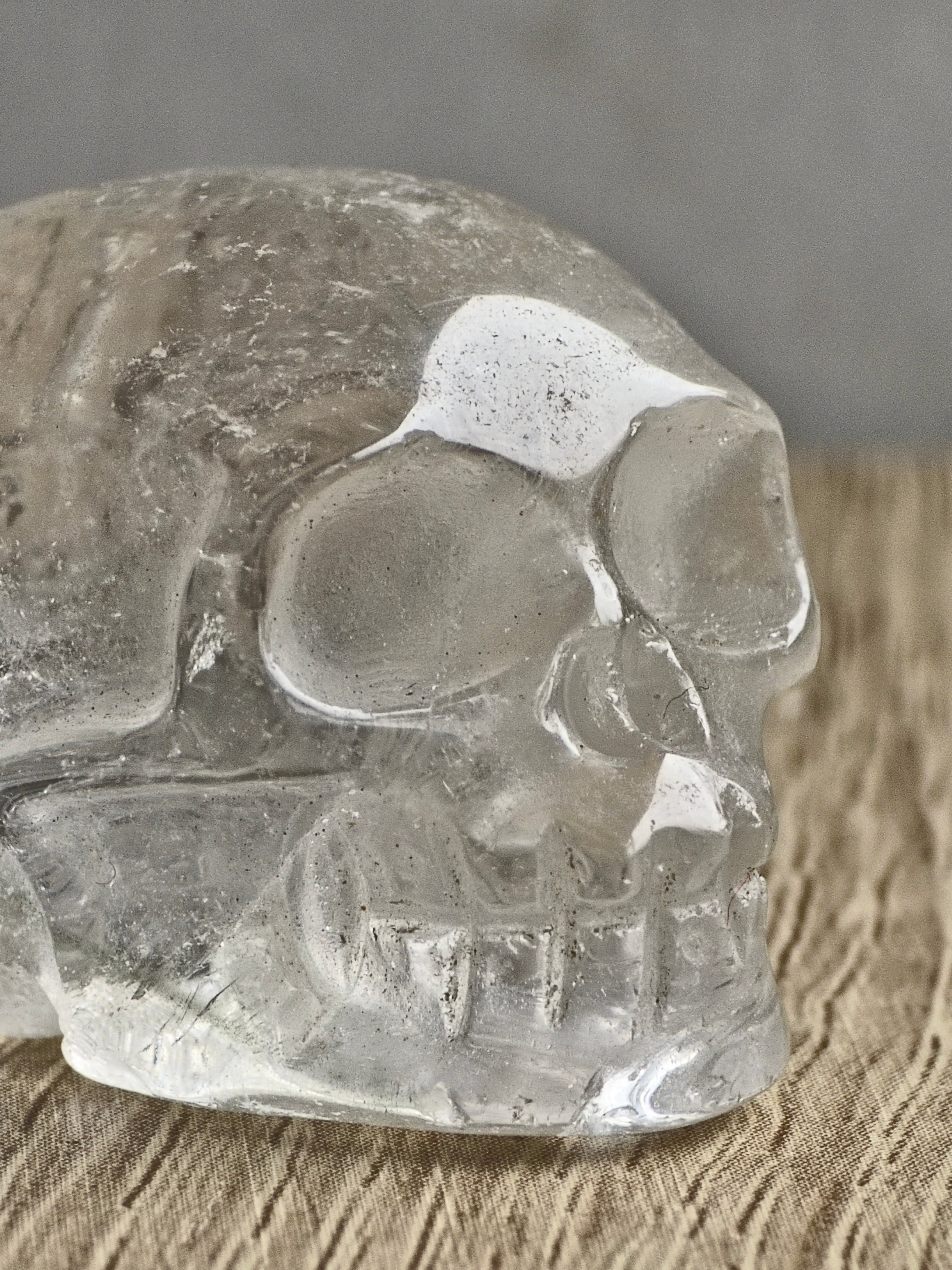 Clear quartz skull - a