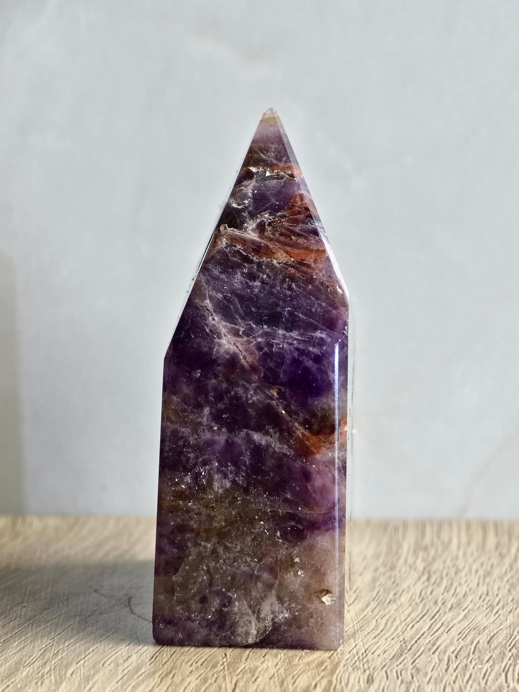 Brecciated Indian Amethyst Polished Tower
