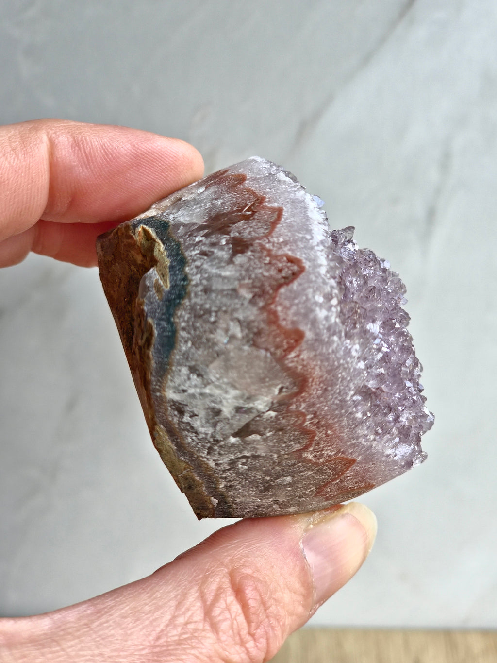 Amethyst druzy cupcake