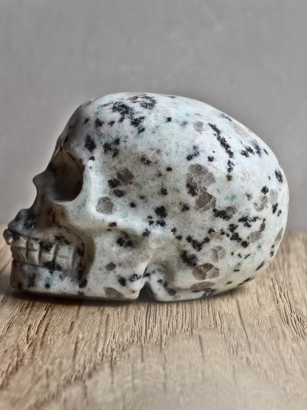 Kiwi Jasper Skull Carving