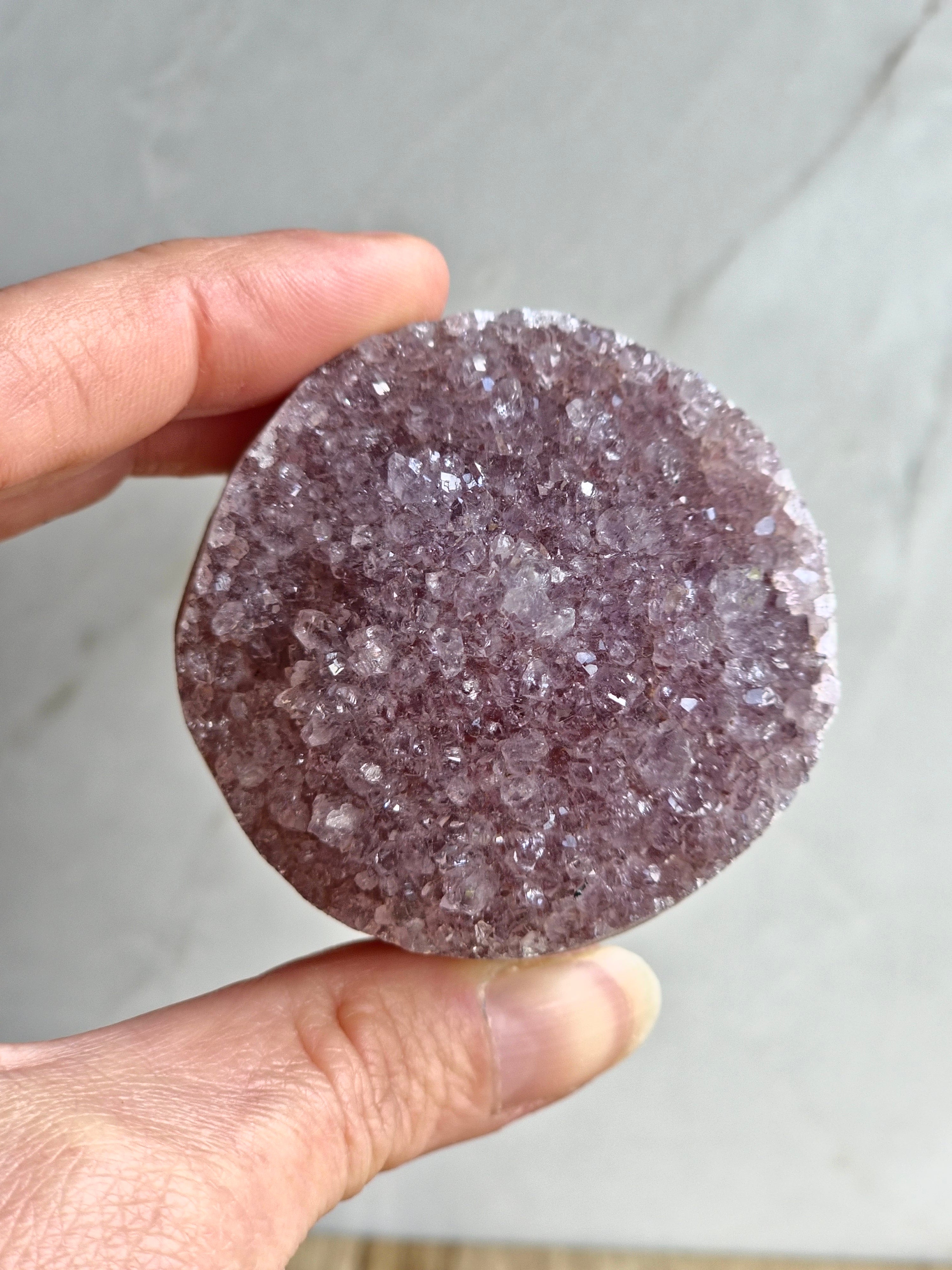 Amethyst druzy cupcake