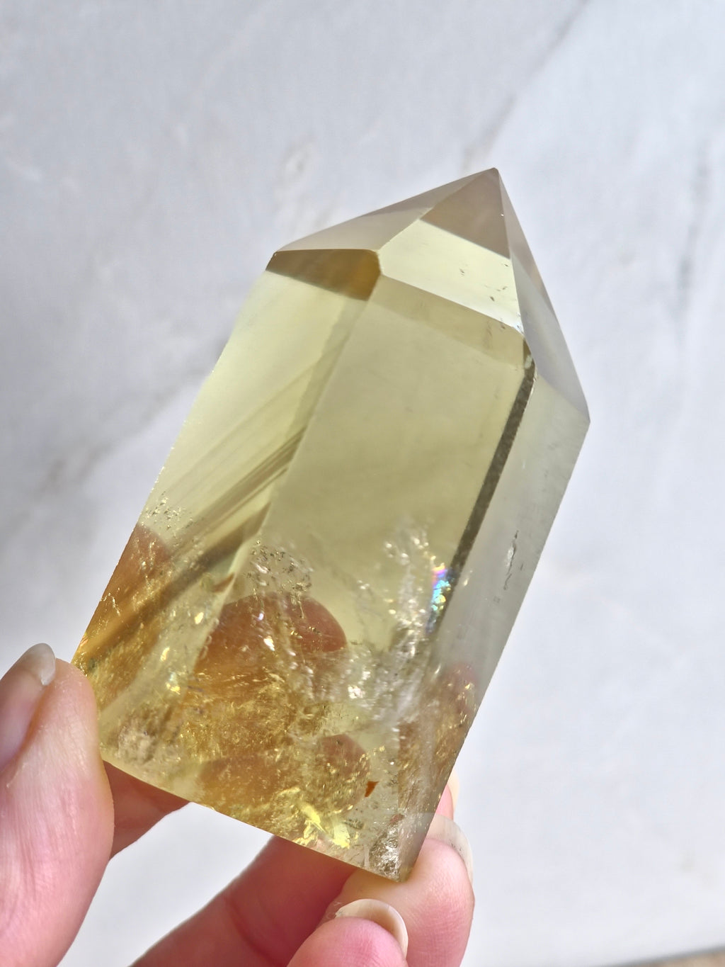 Citrine tower with phantom lines