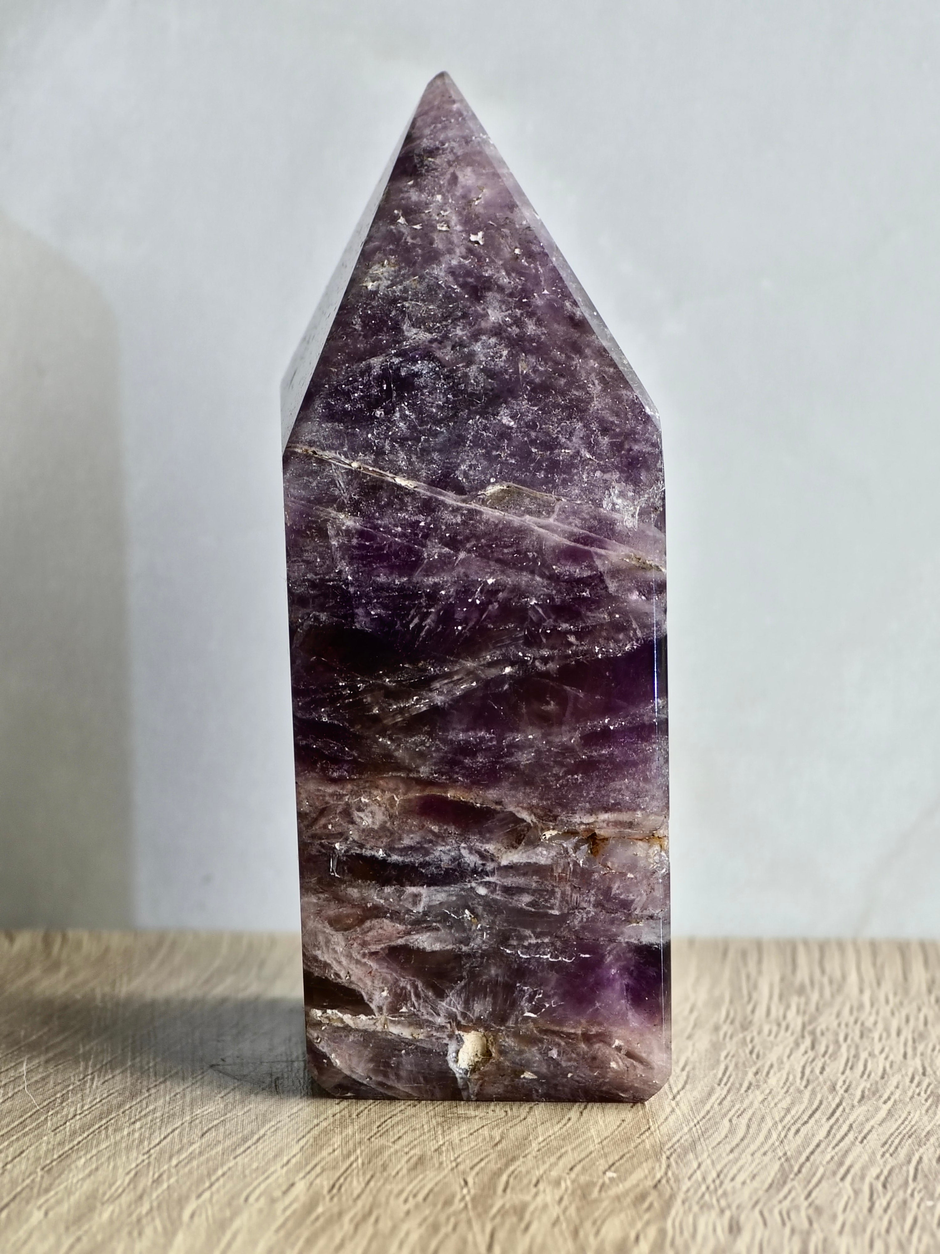 Brecciated Indian Amethyst Polished Tower