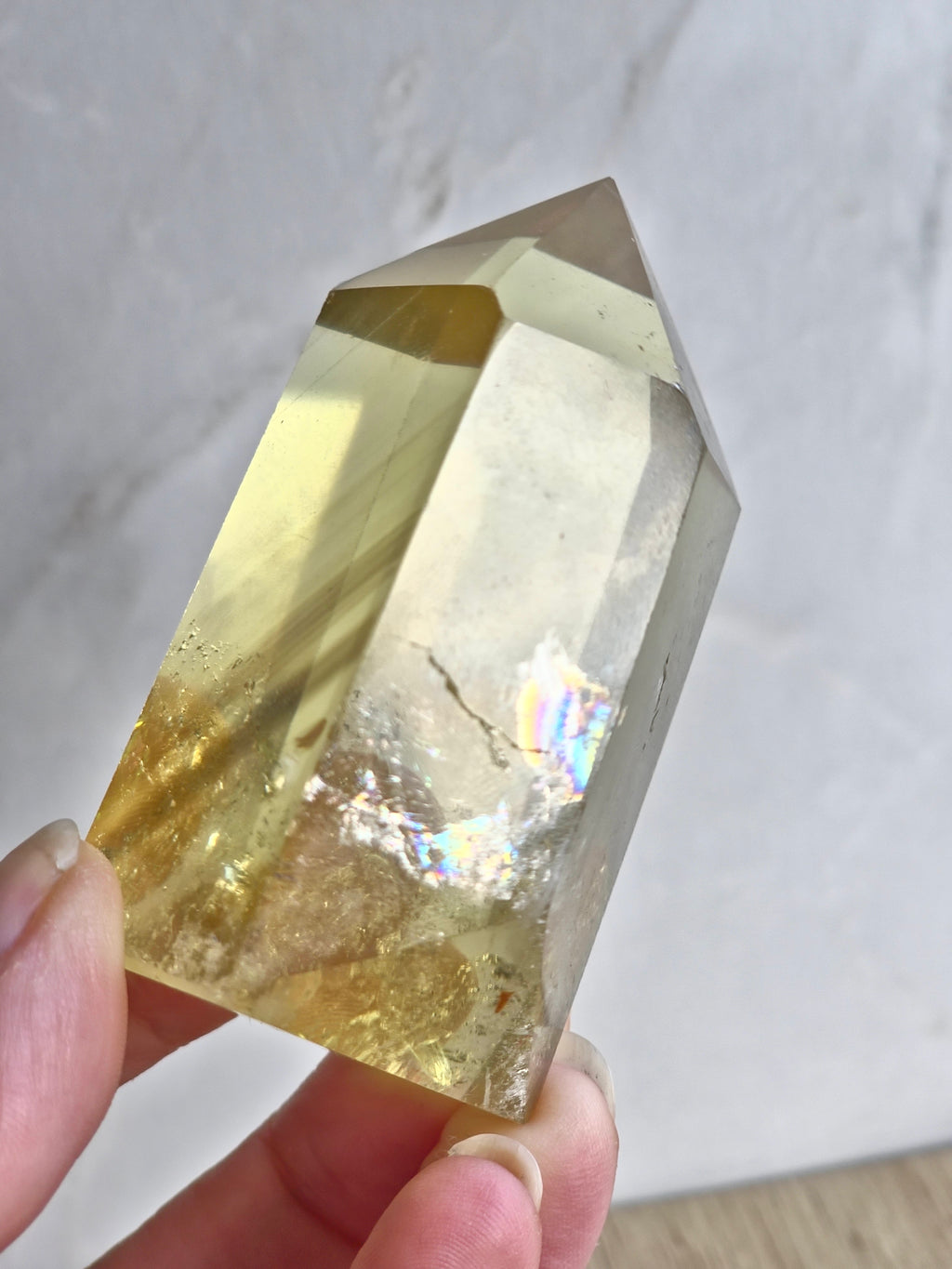 Citrine tower with phantom lines
