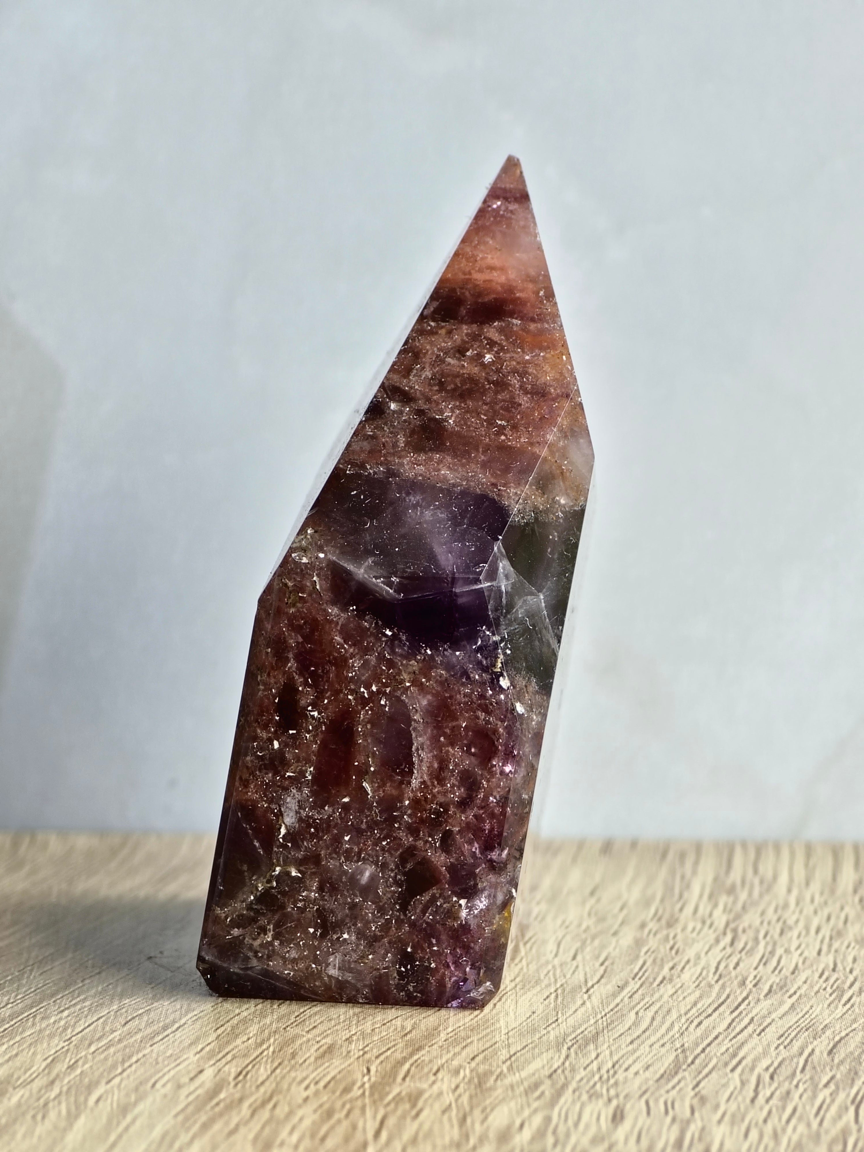Brecciated Indian Amethyst Polished Tower