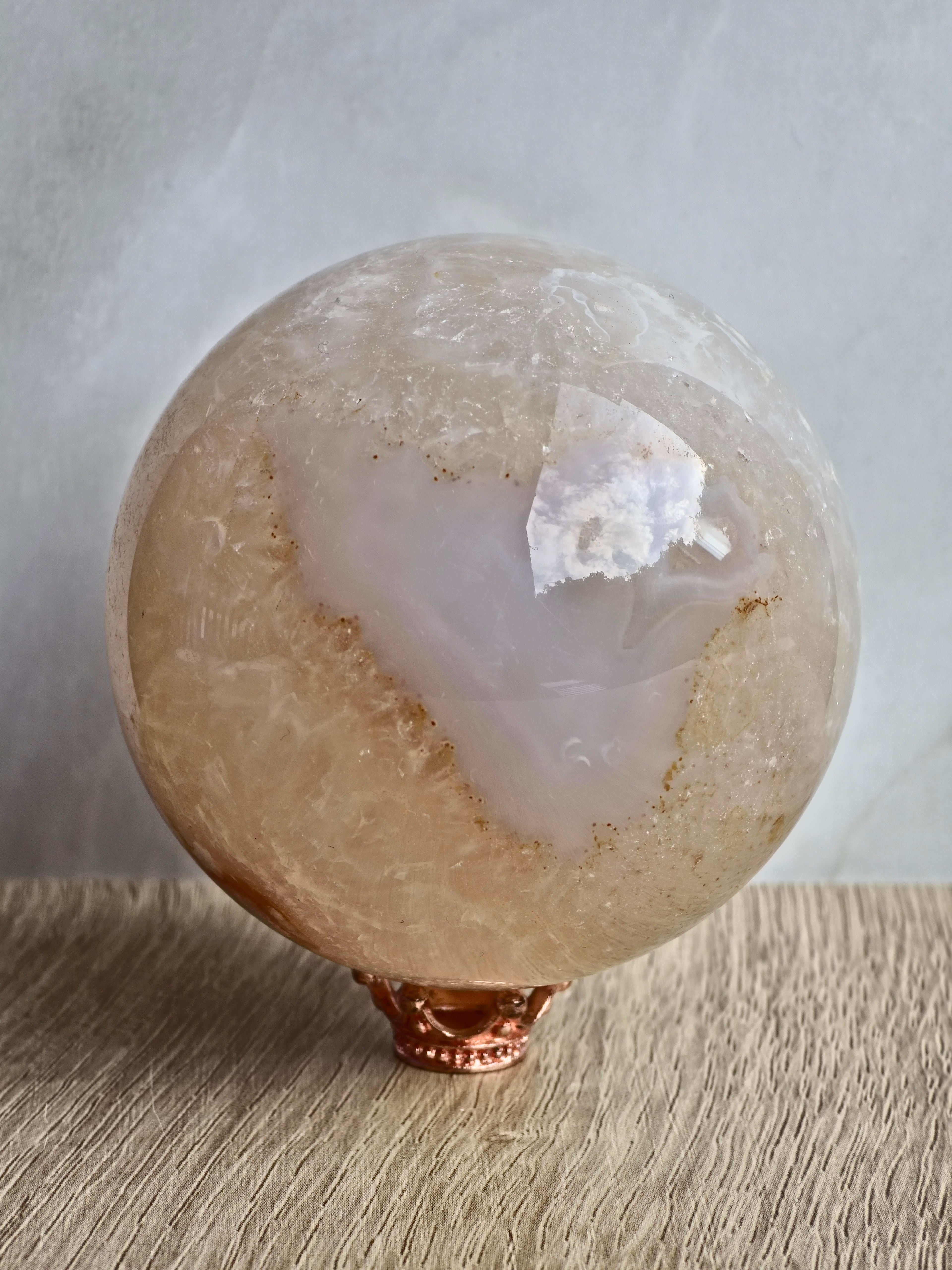 Flower Agate Sphere