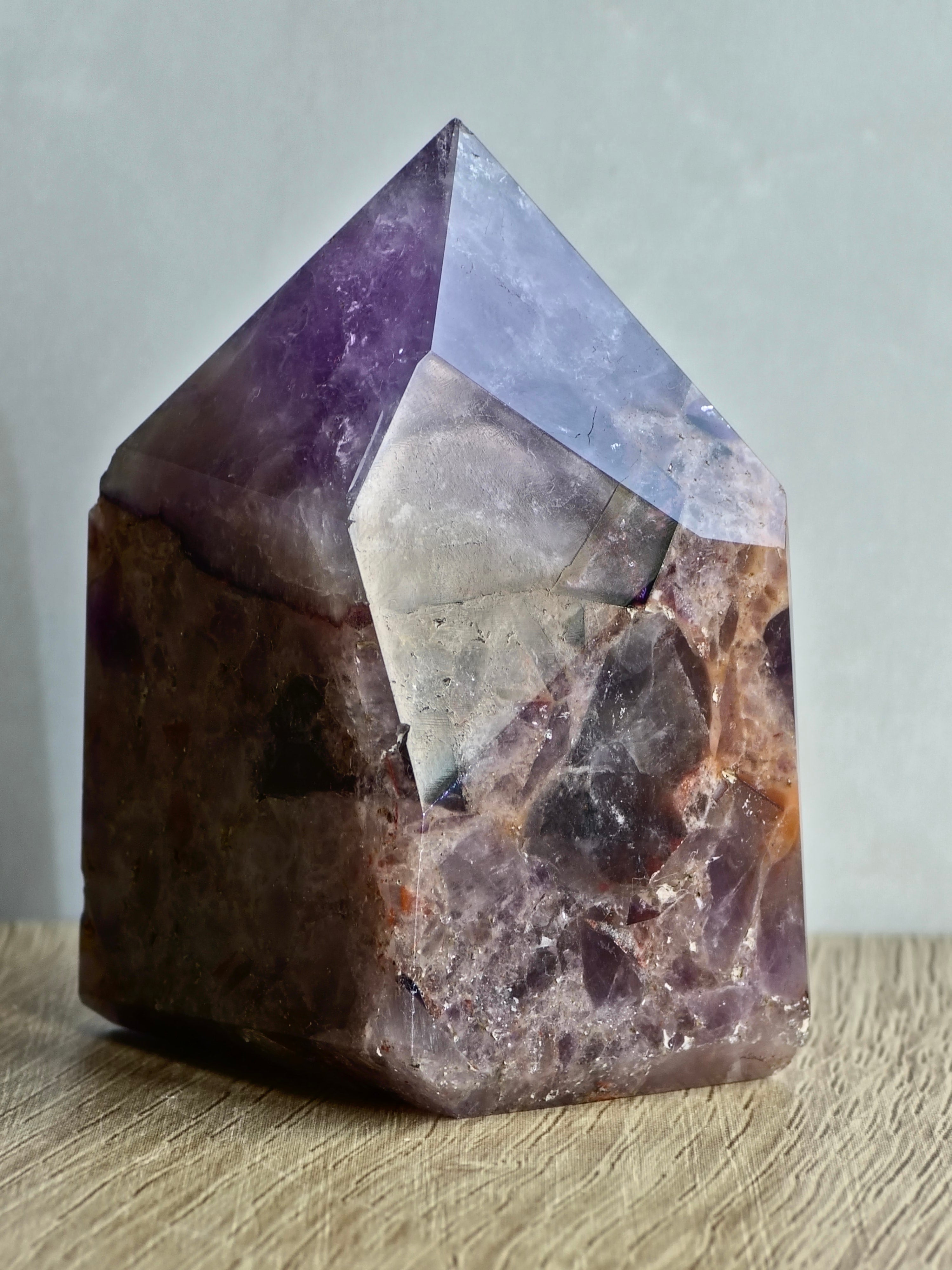 Brecciated Indian Amethyst Polished Tower