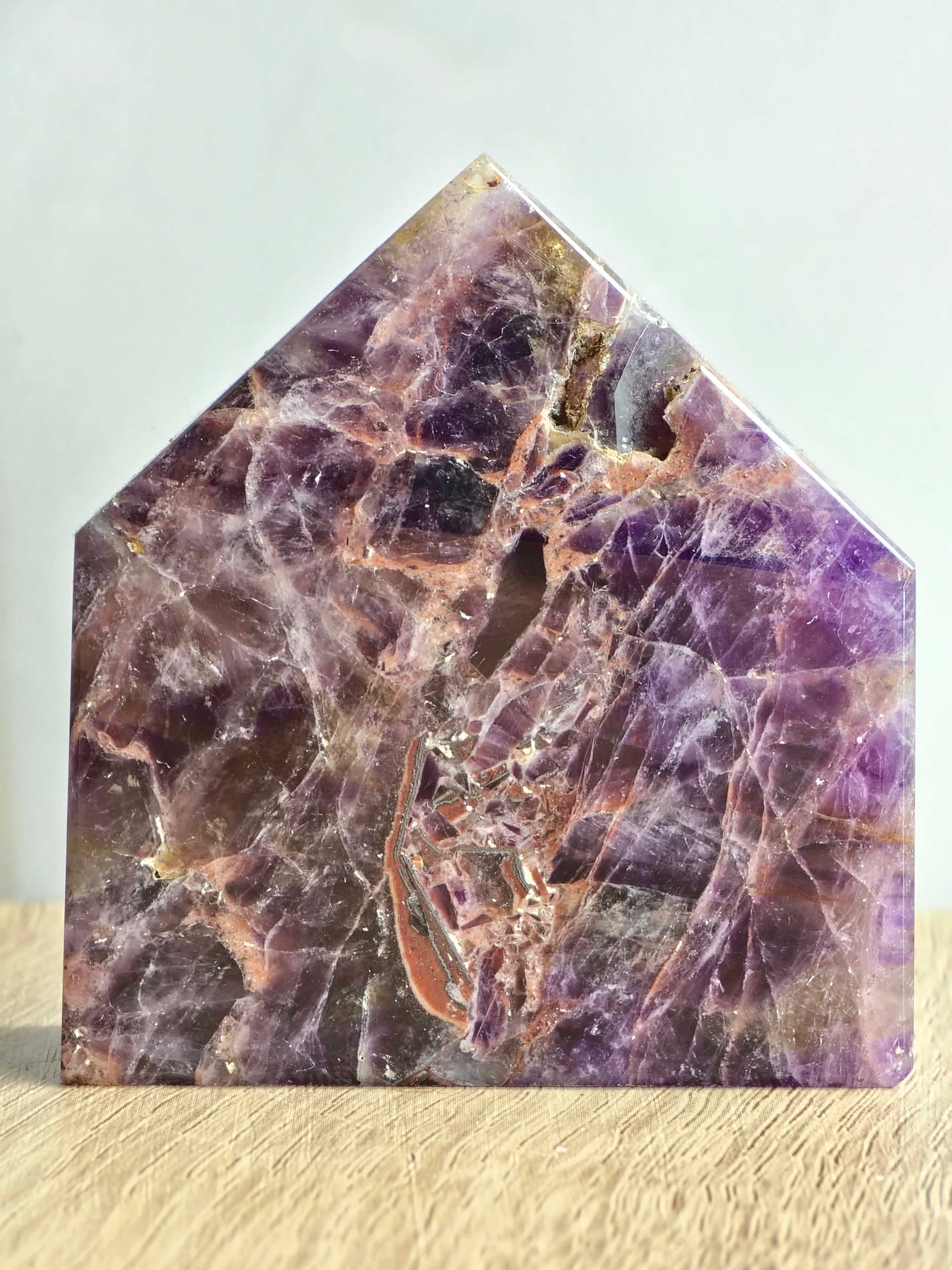 Brecciated Indian Amethyst Polished Tower