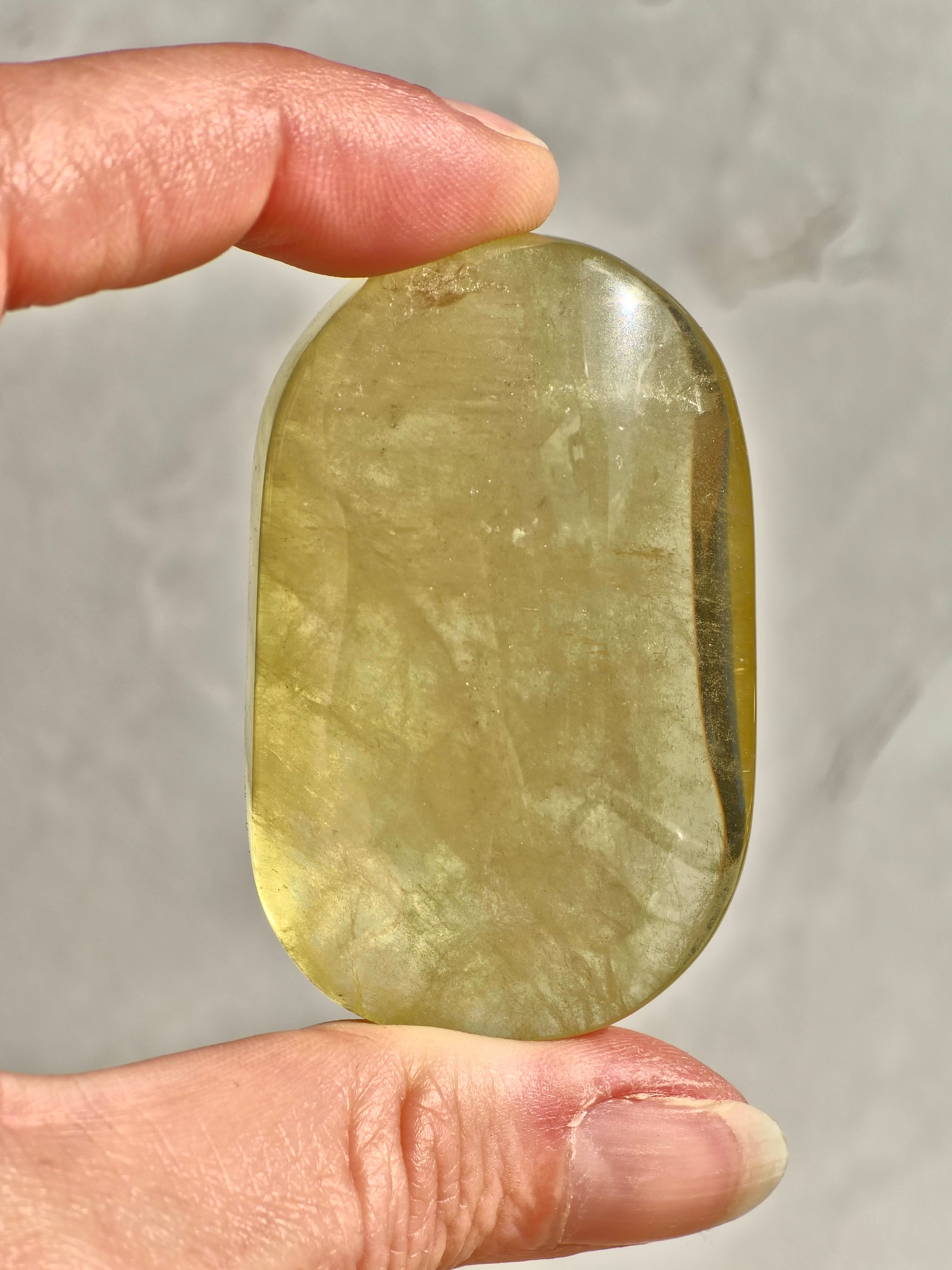 Heat treated Citrine Palm Stone