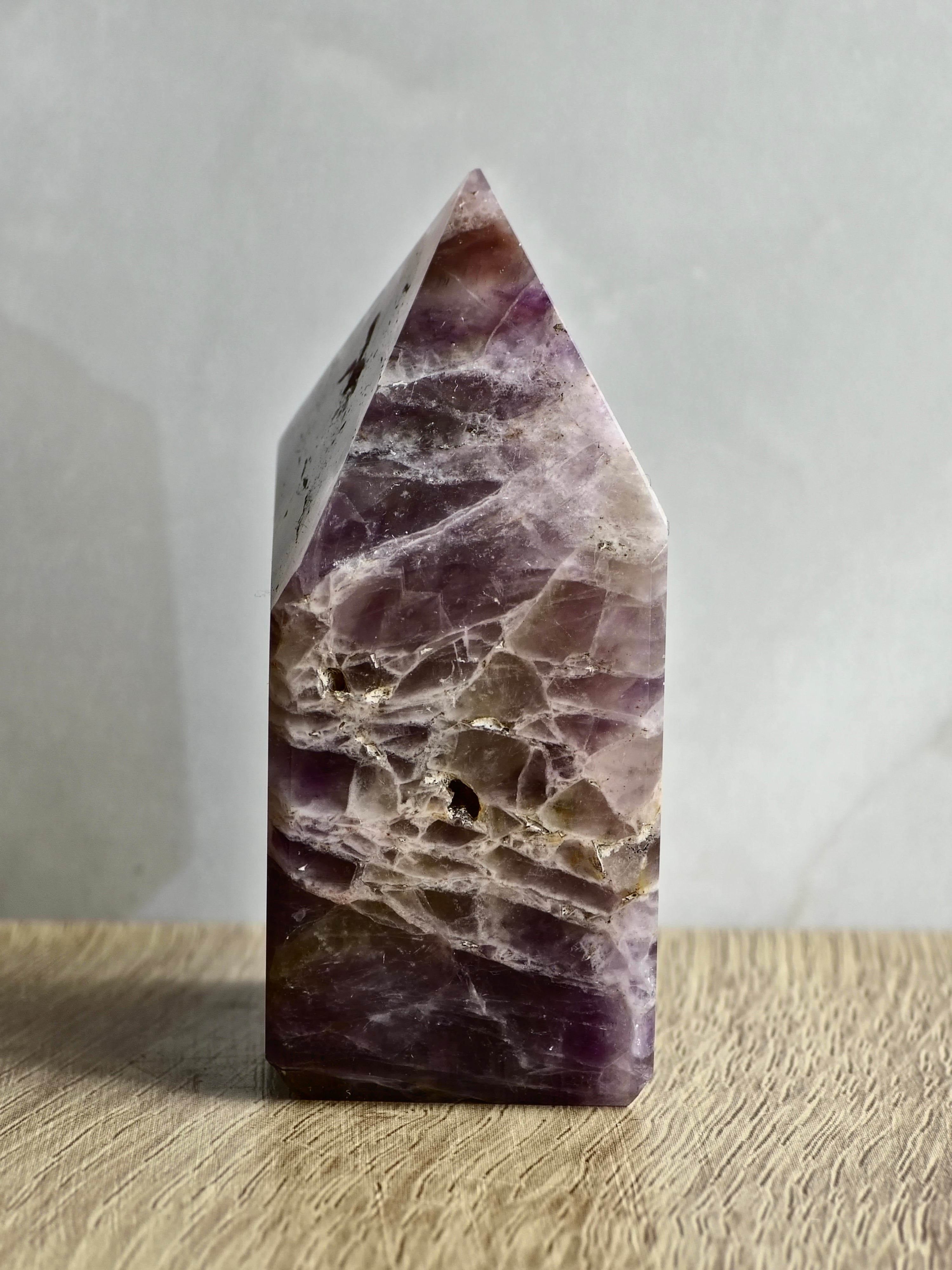 Brecciated Indian Amethyst Polished Tower