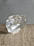 Quartz freeform with iron inclusions