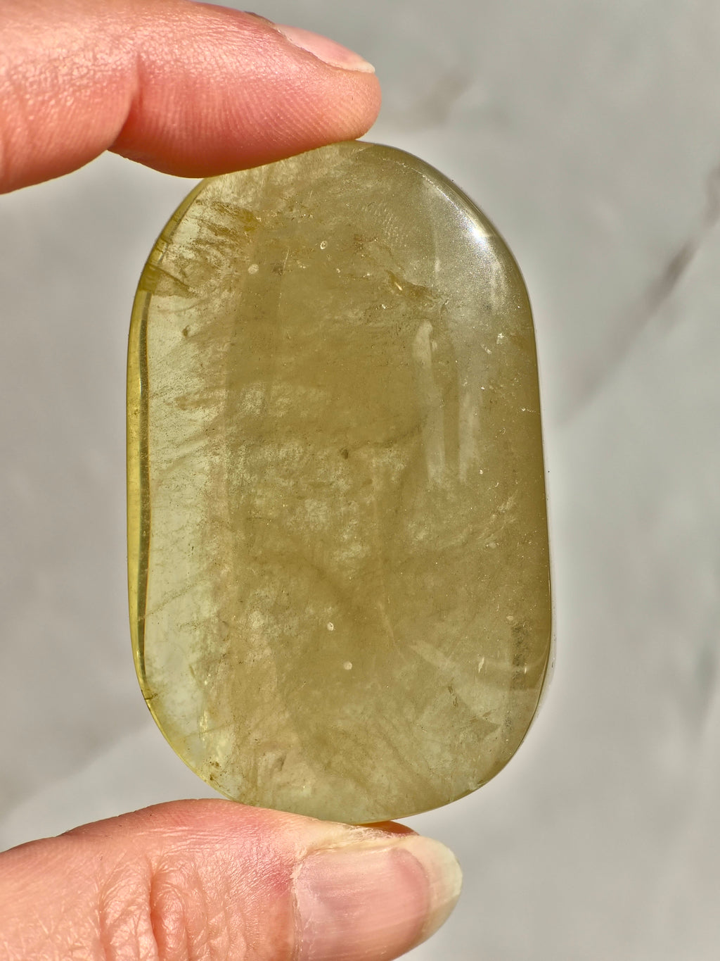 Heat treated Citrine Palm Stone
