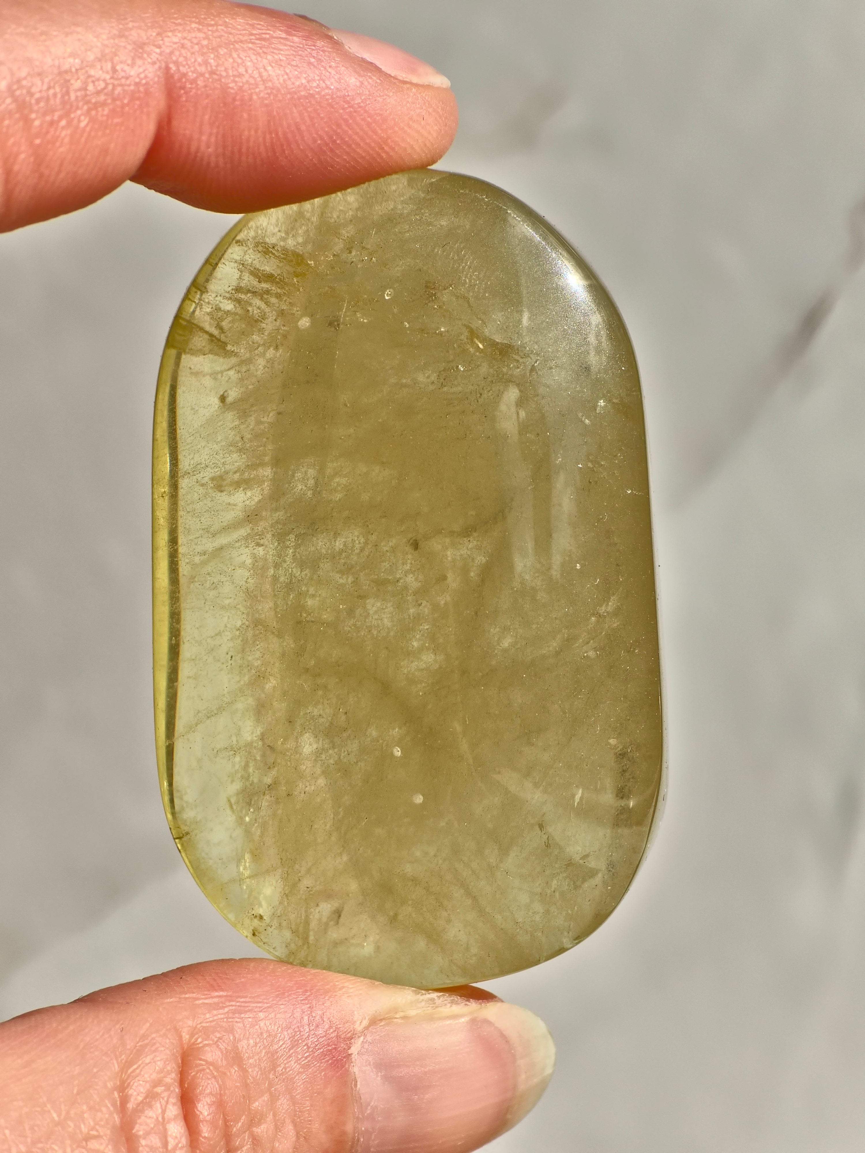 Heat treated Citrine Palm Stone