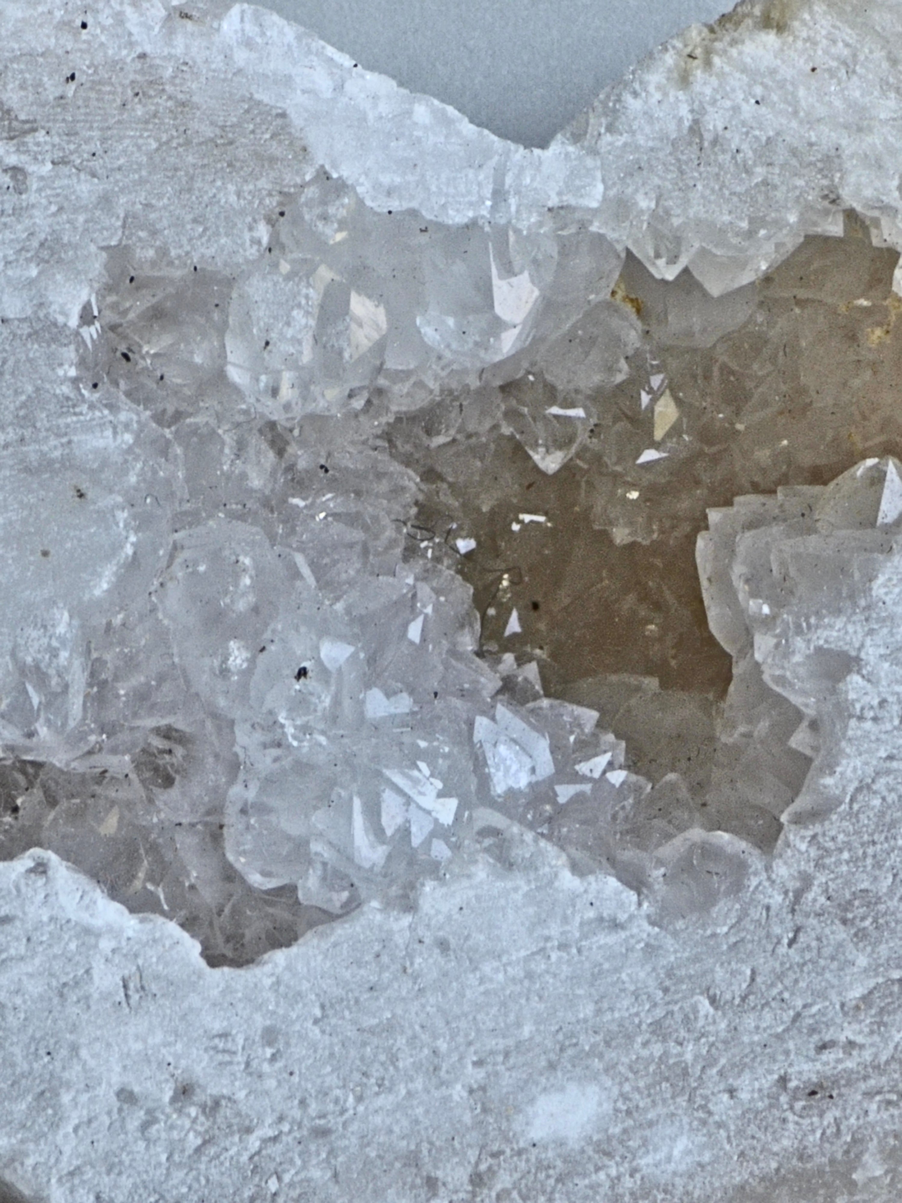 Quartz druzy geode heart