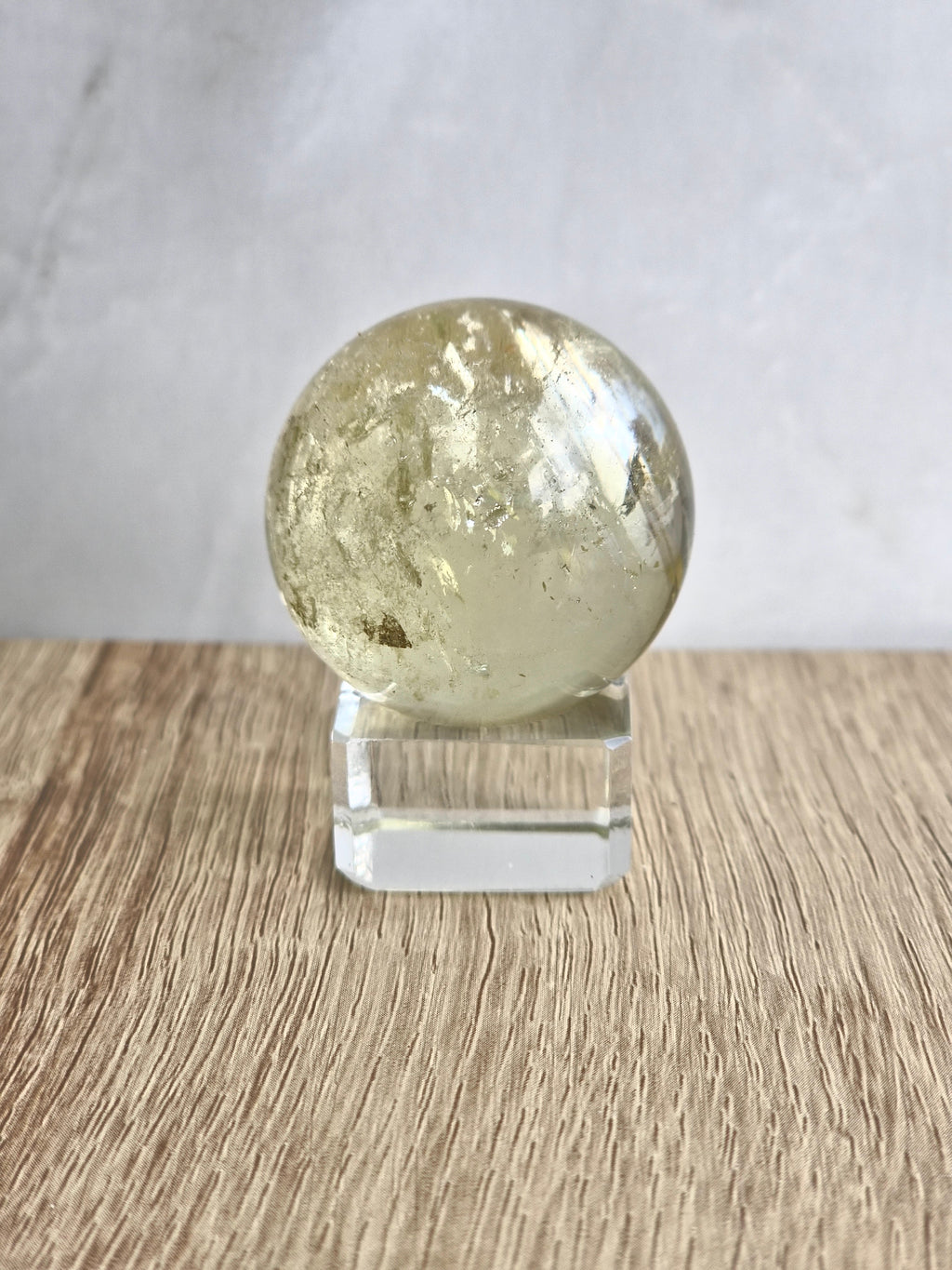 Citrine sphere with rainbows