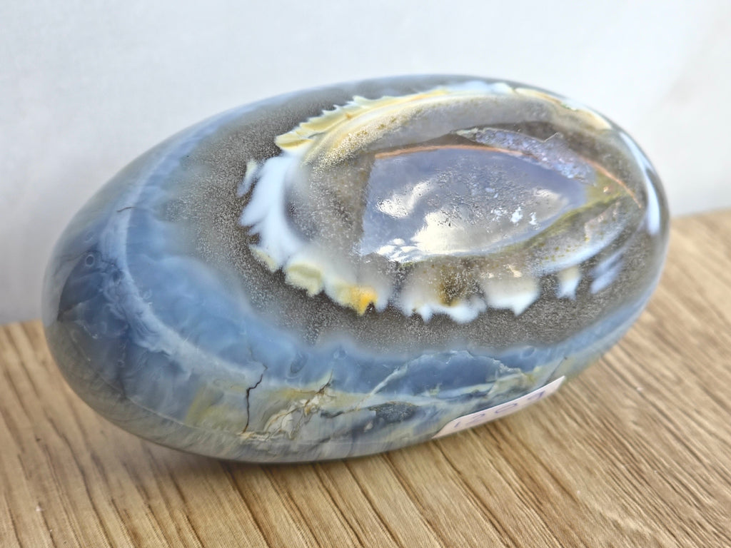 Blue Indian Opal with Moss Agate Inclusion